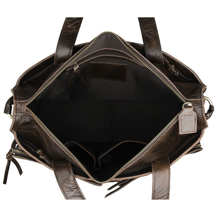 Bolsa de viaje de cuero negro descolorido - 9