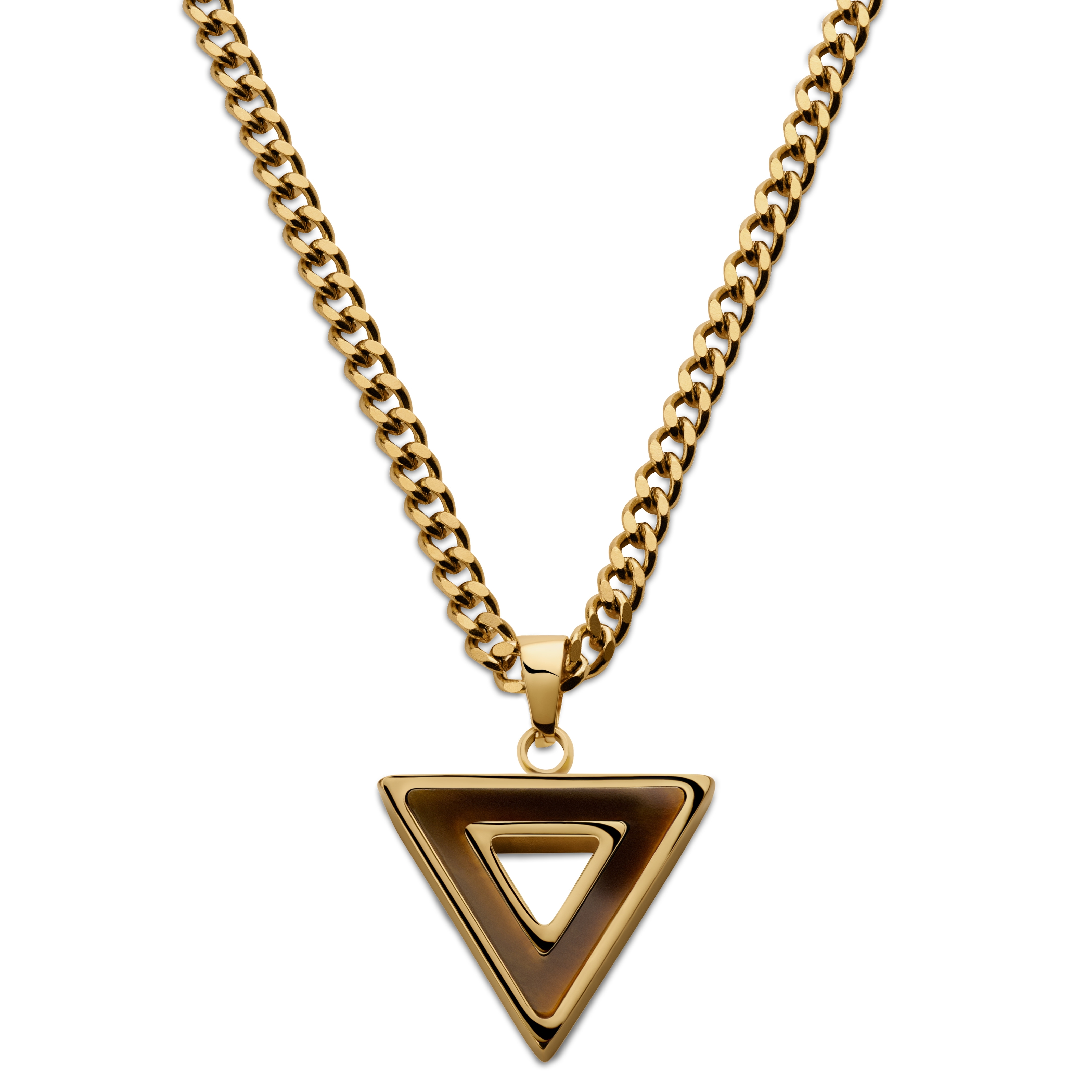 Double on sale triangle necklace