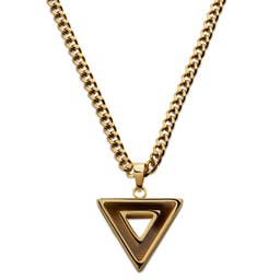 Cruz | Goldfarbene Tigerauge-Dreiecks-Halskette