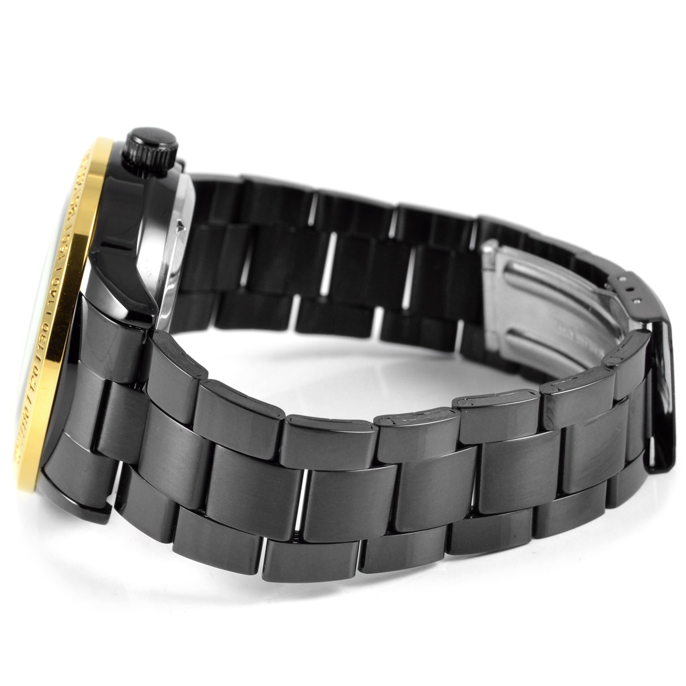 Reloj negro con los bordes dorados Rolat  - 3