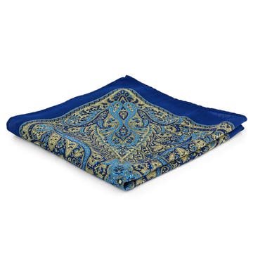Elegante Blauwe & Gele Pochet Elegante Blauwe & Gele Pochet