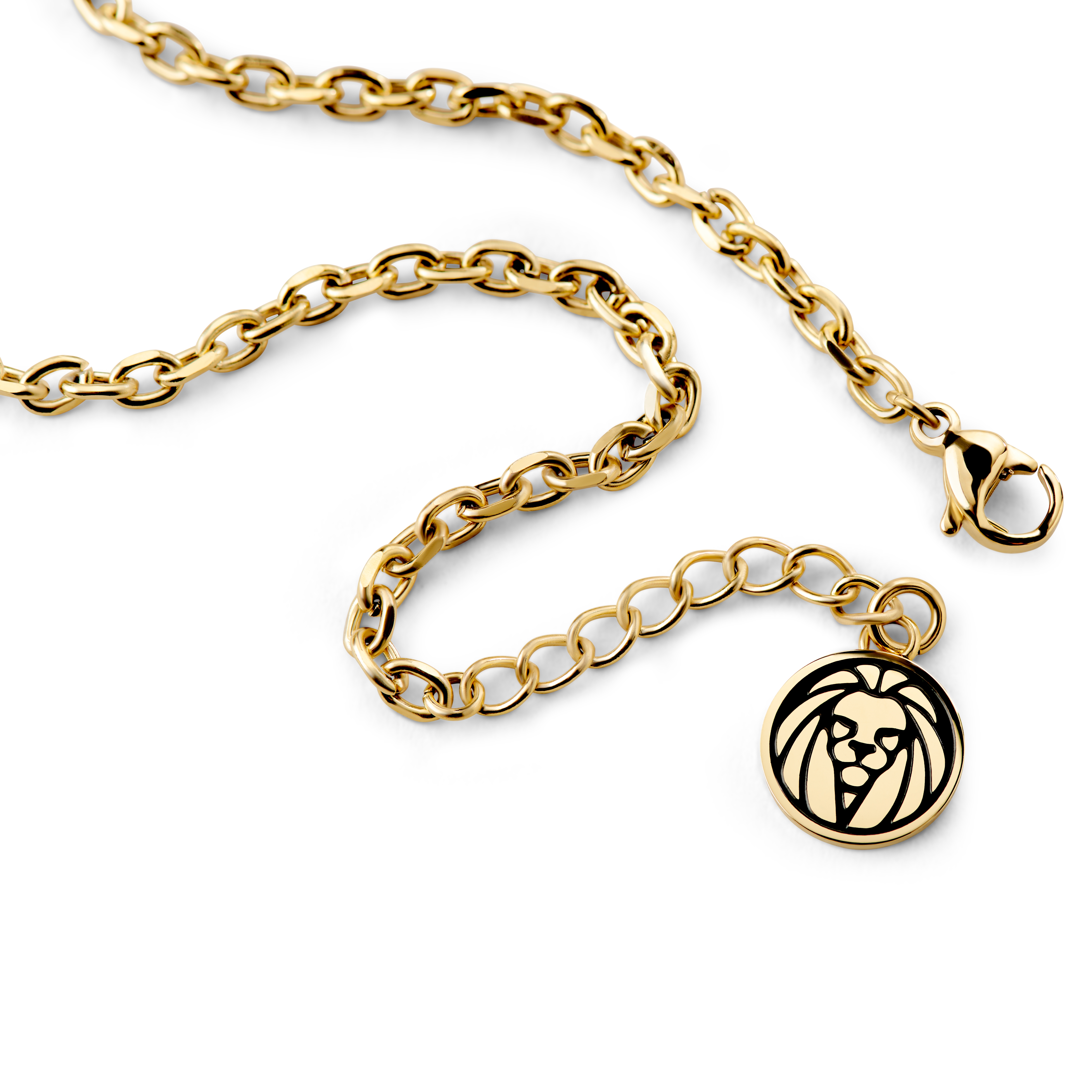 Goldfarbenes Fußkettchen aus Edelstahl mit Ankerkette für Herren - 3