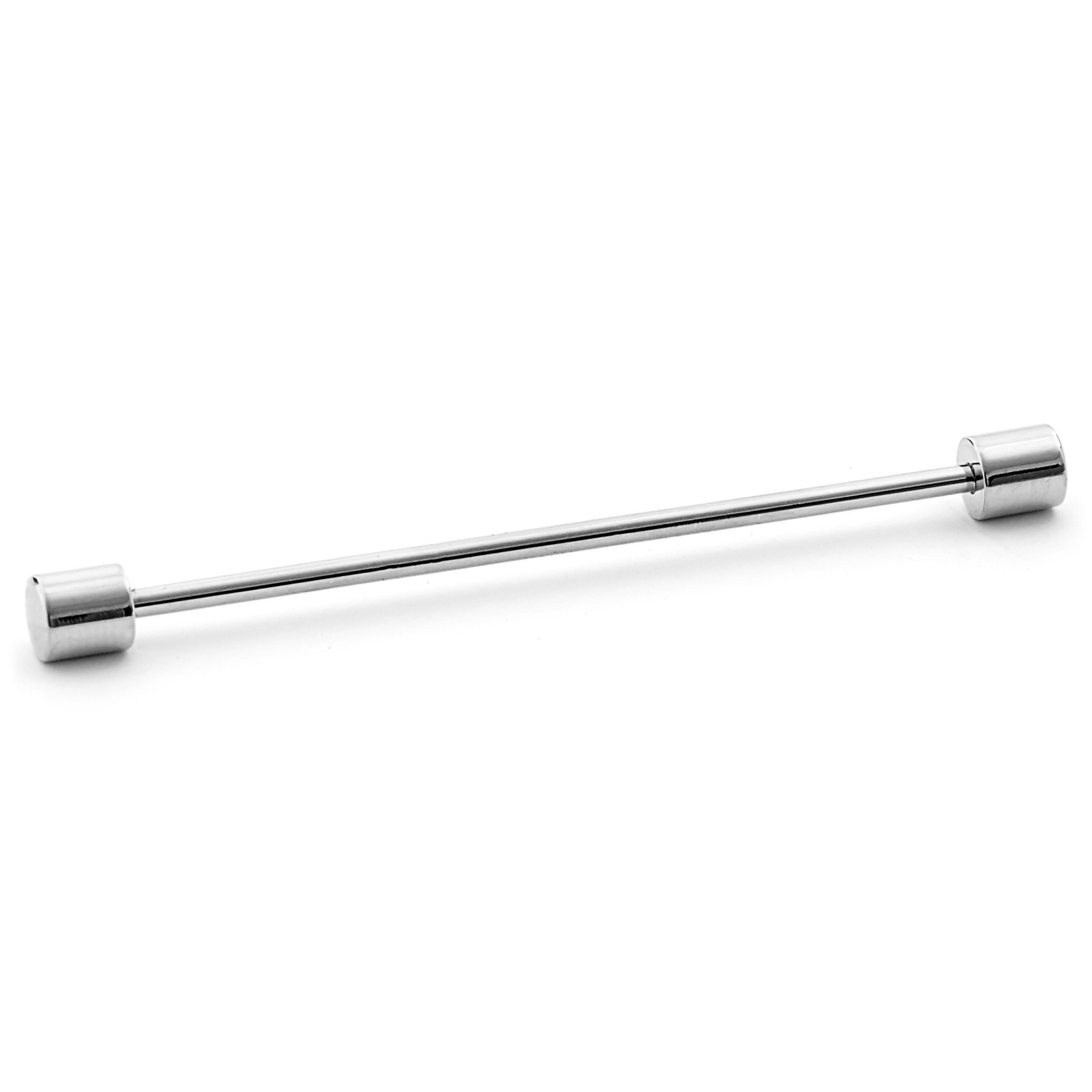 Simple Silver-Tone Collar Bar