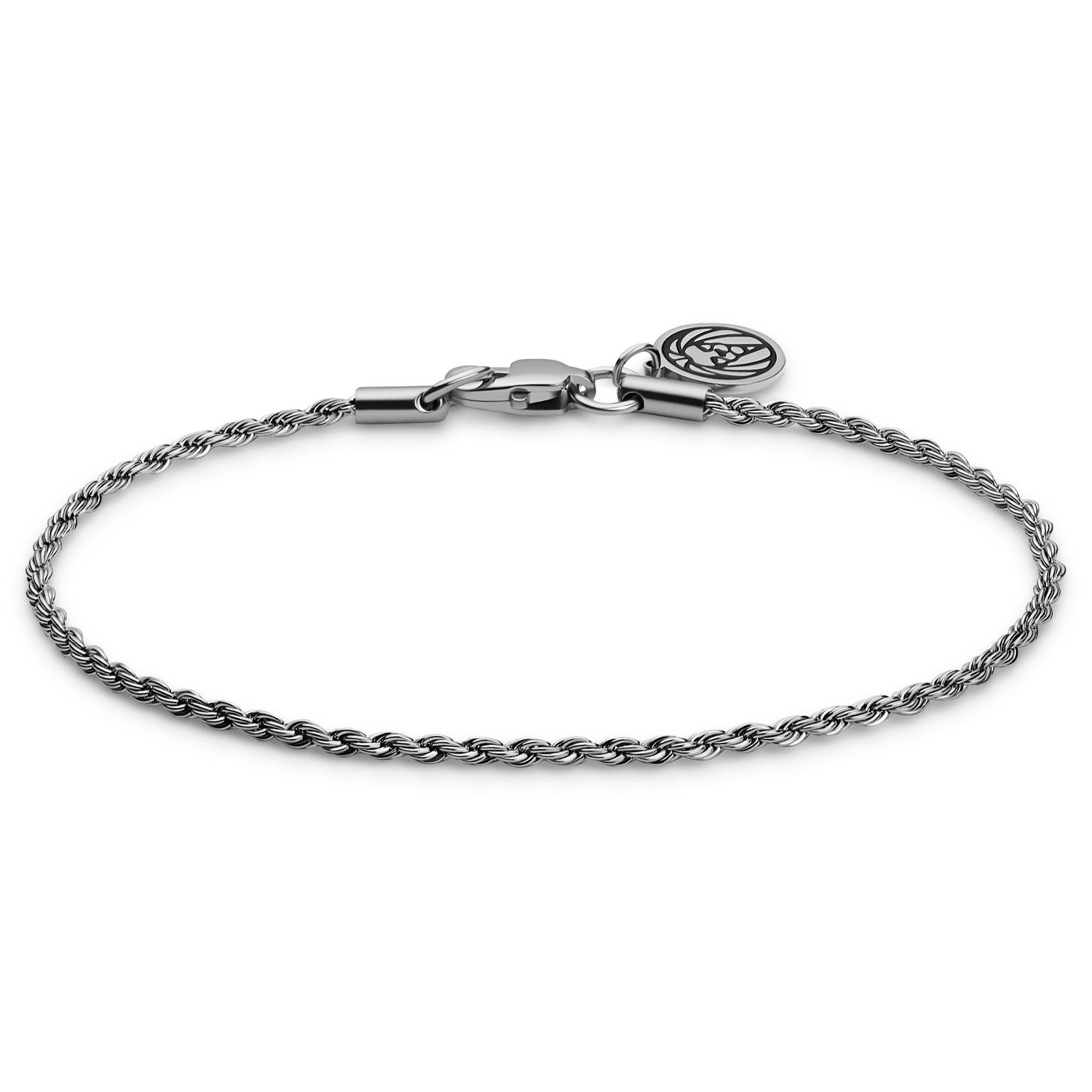Essentials | 2 mm Silver-Tone Rope Chain Bracelet Essentials | 2 mm Silver-Tone Rope Chain Bracelet