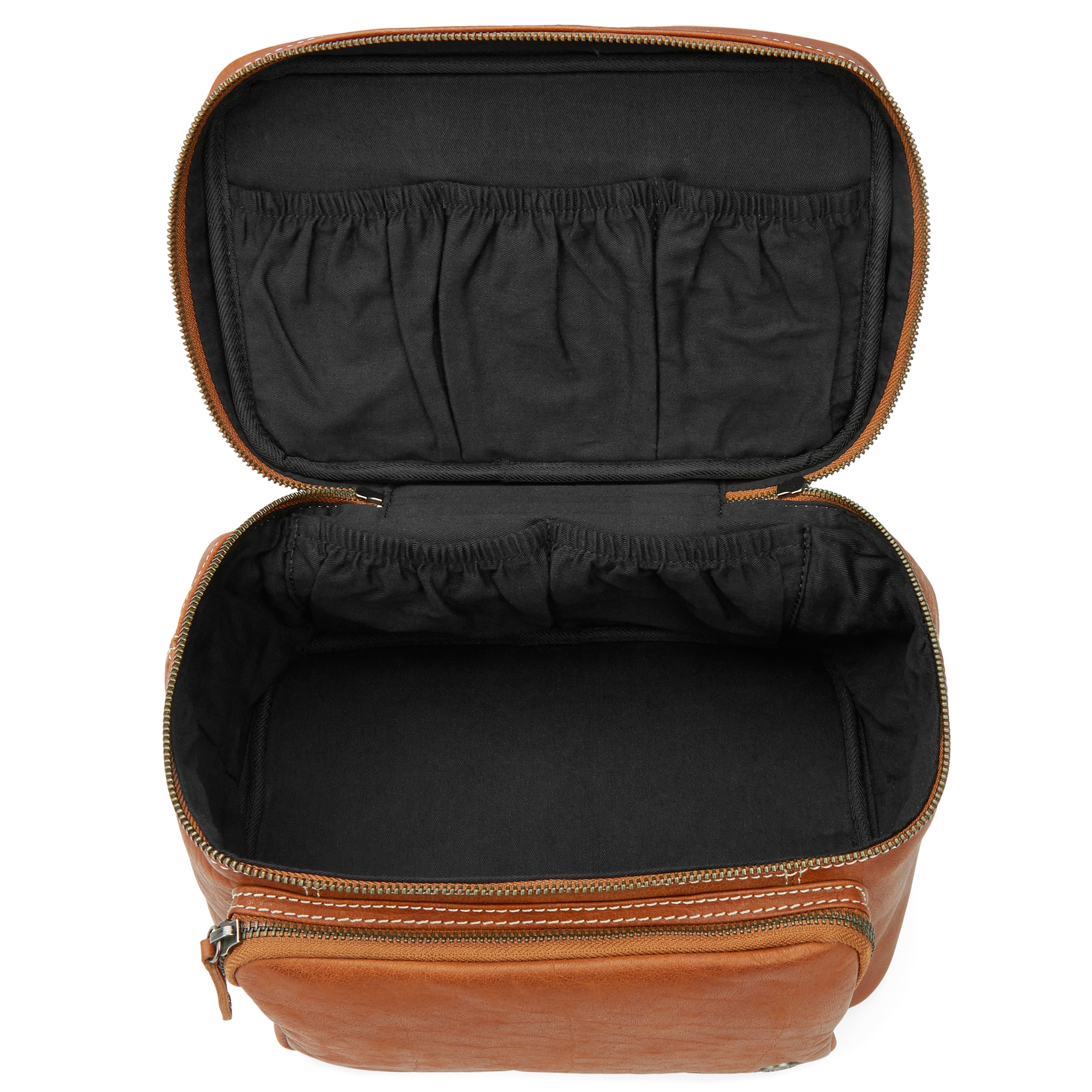 Oxford Tan XL Toiletry Leather Bag - 5