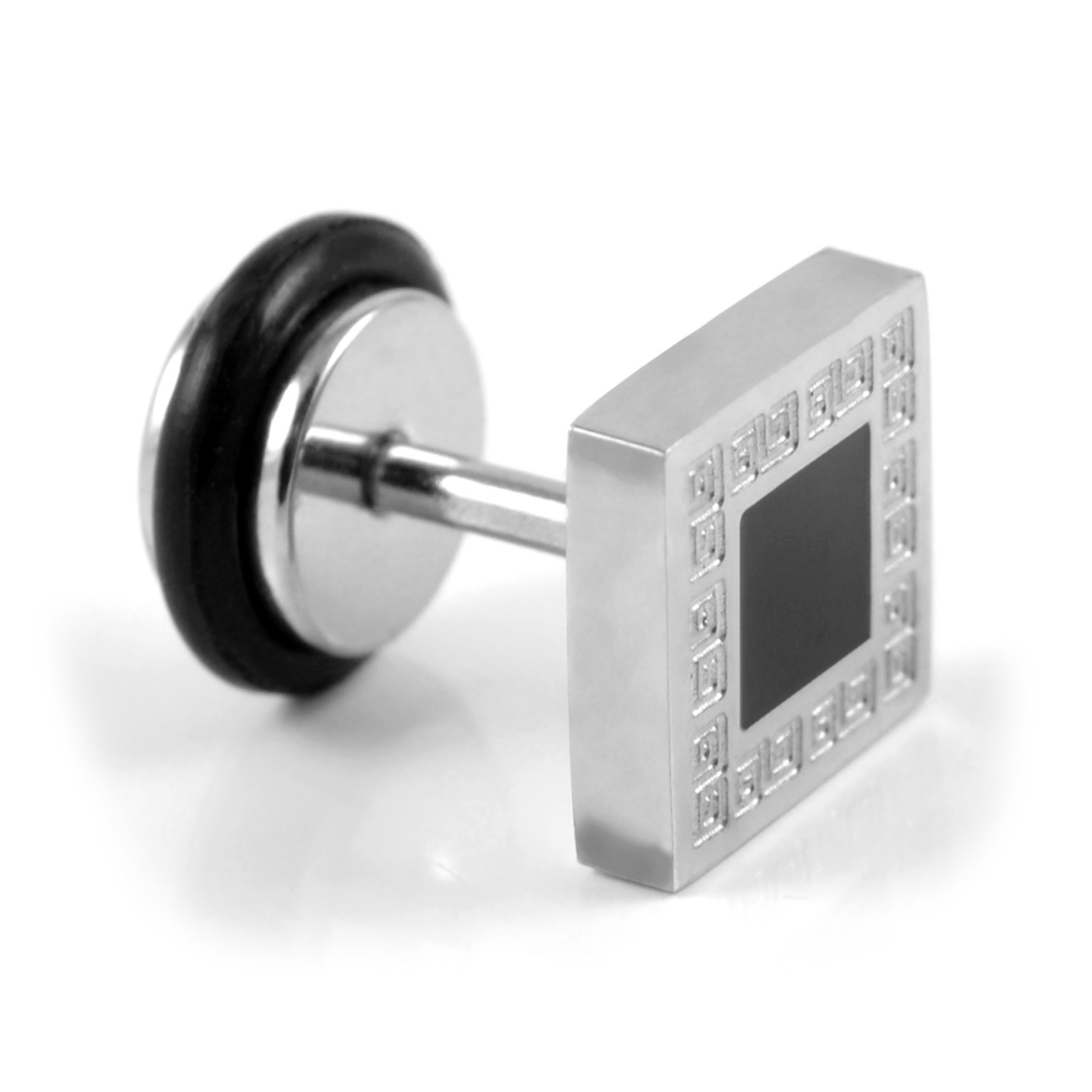 Sentio | Brinco Azteca em Aço Cirúrgico Preto - 3