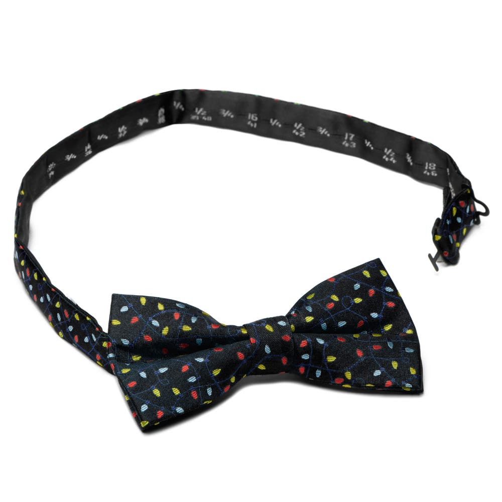 hover: Black Christmas Lights Pre-Tied Bow Tie hover: Black Christmas Lights Pre-Tied Bow Tie