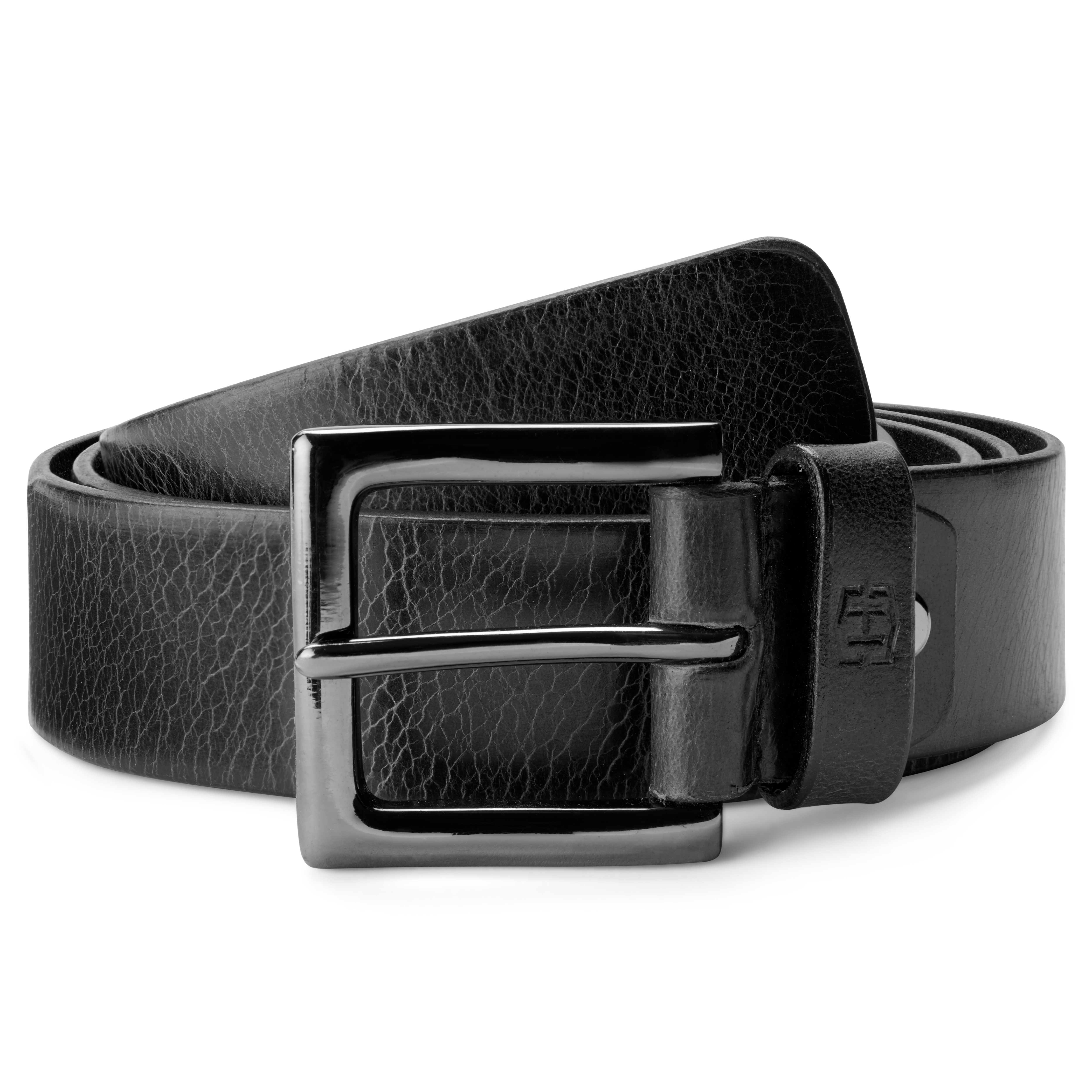 Czarny skórzany pasek Scotti - 1