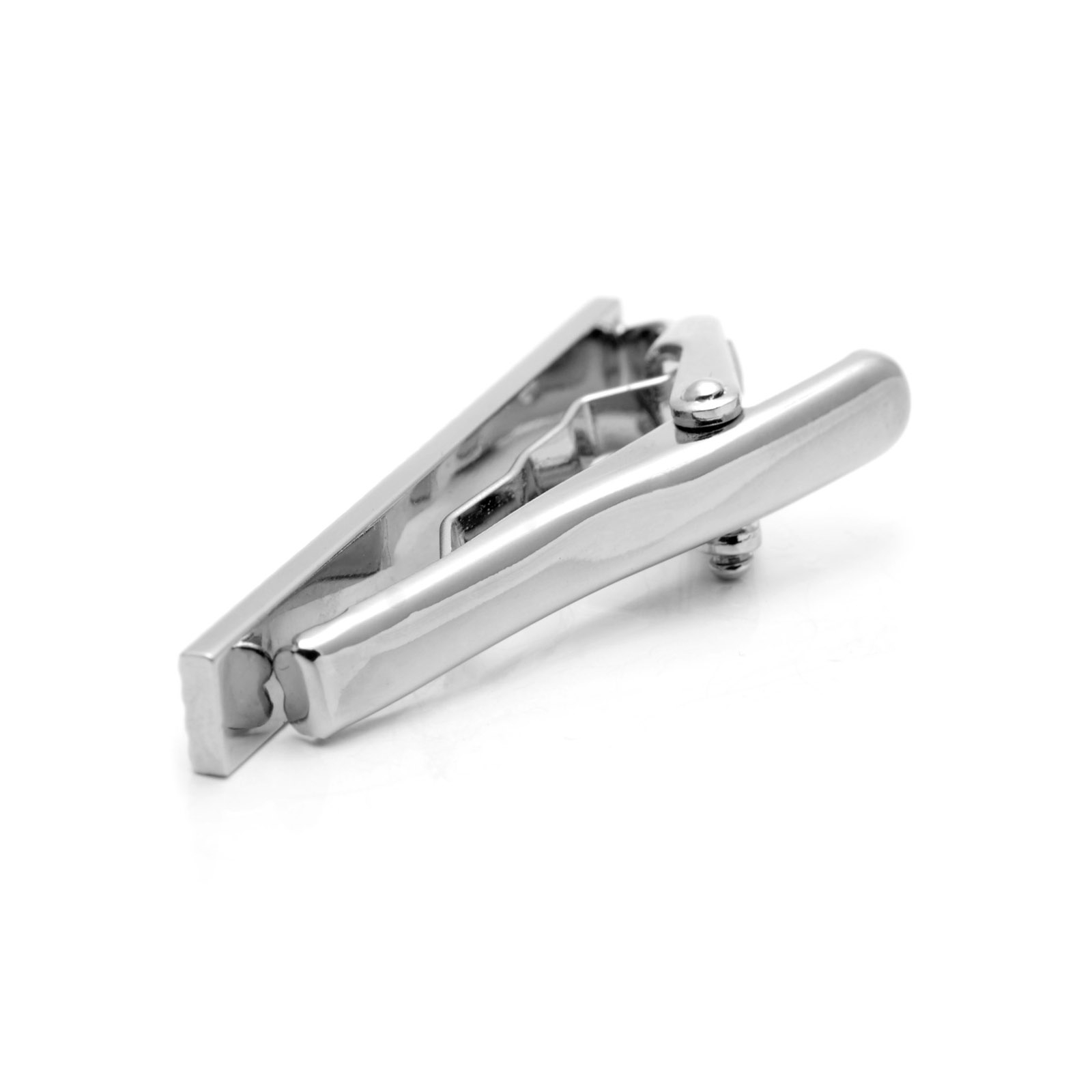 Pasador de corbata corto con líneas - 3