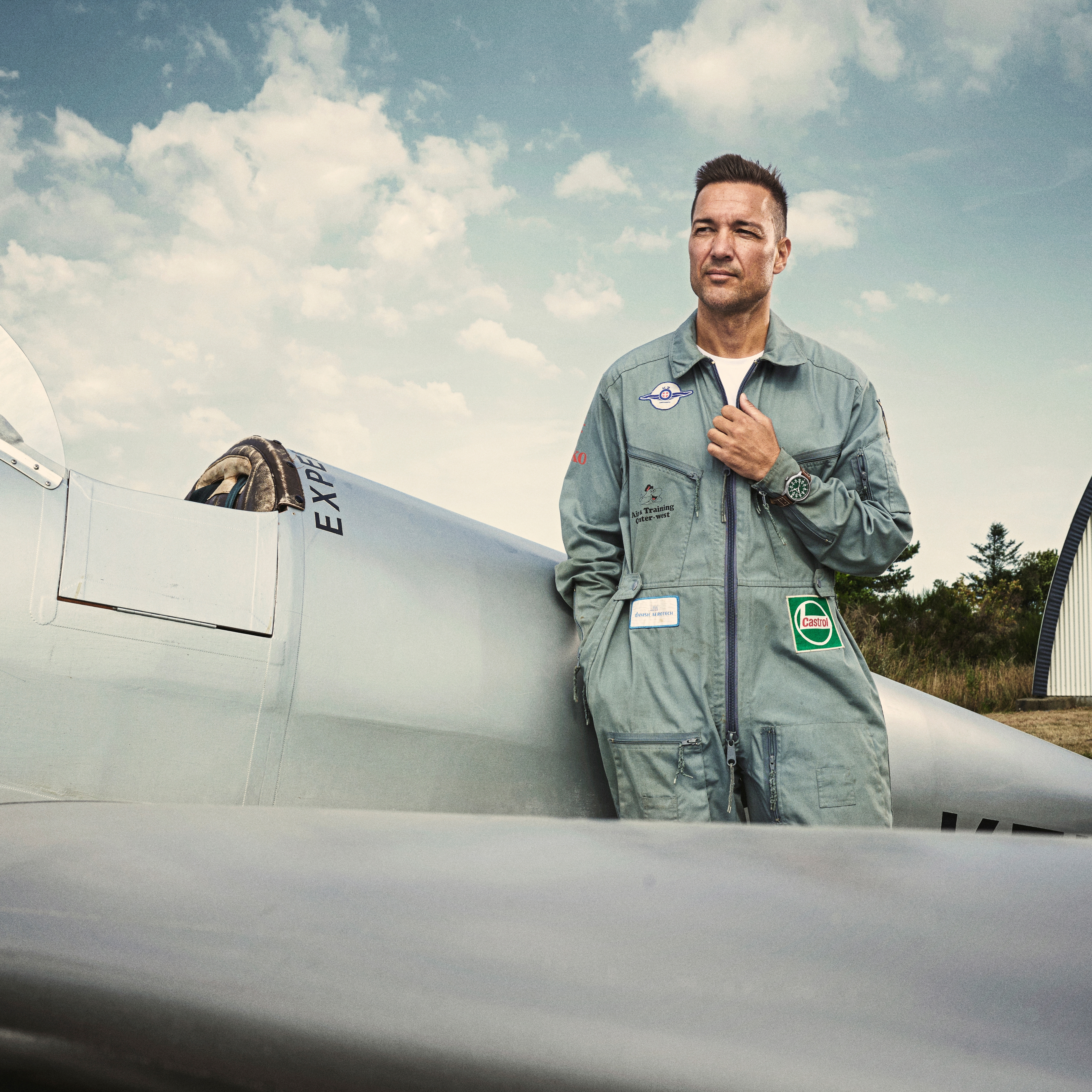 Apollo | Orologio da pilota in acciaio inossidabile verde e argento - 6