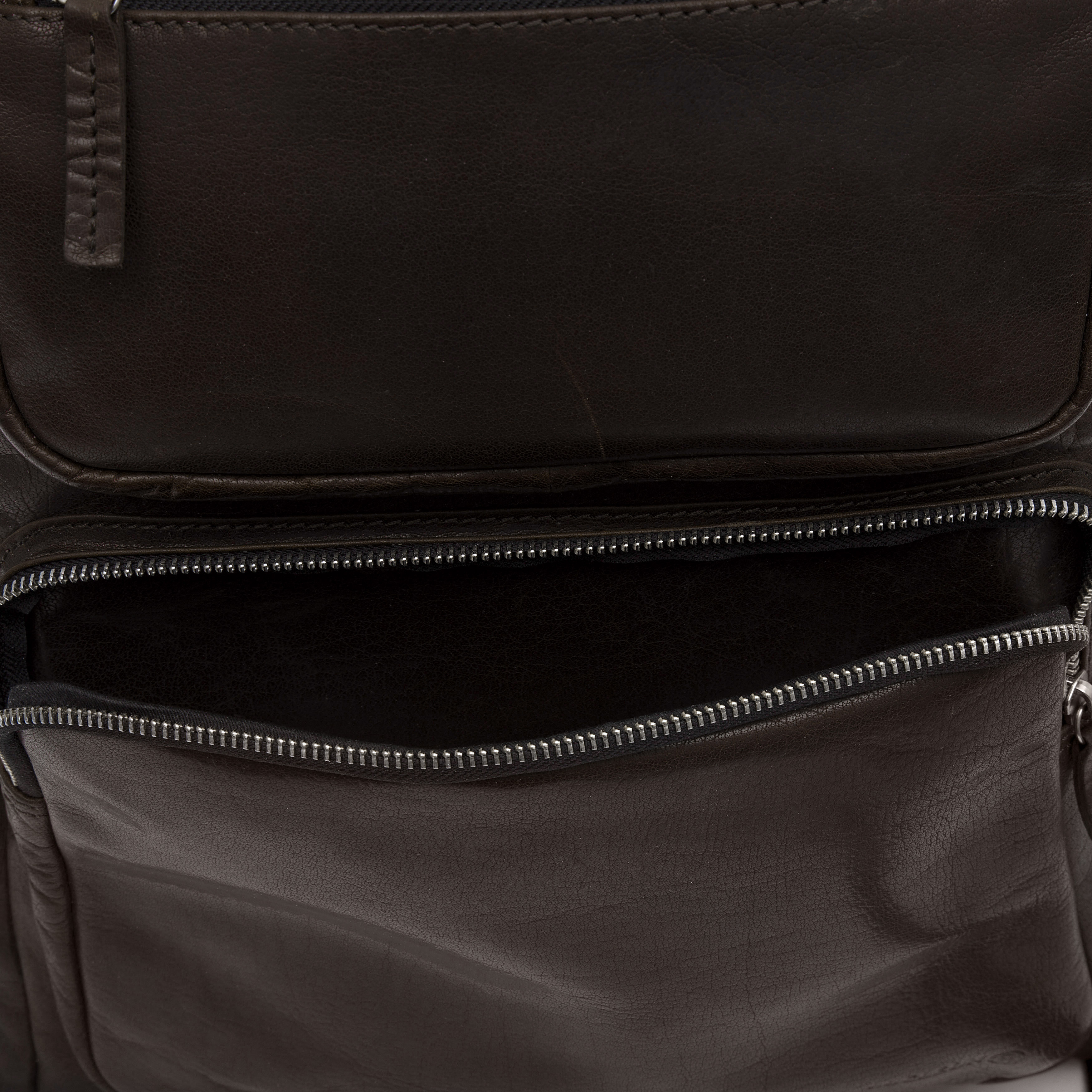 Sac à dos Montréal en cuir marron foncé - 11