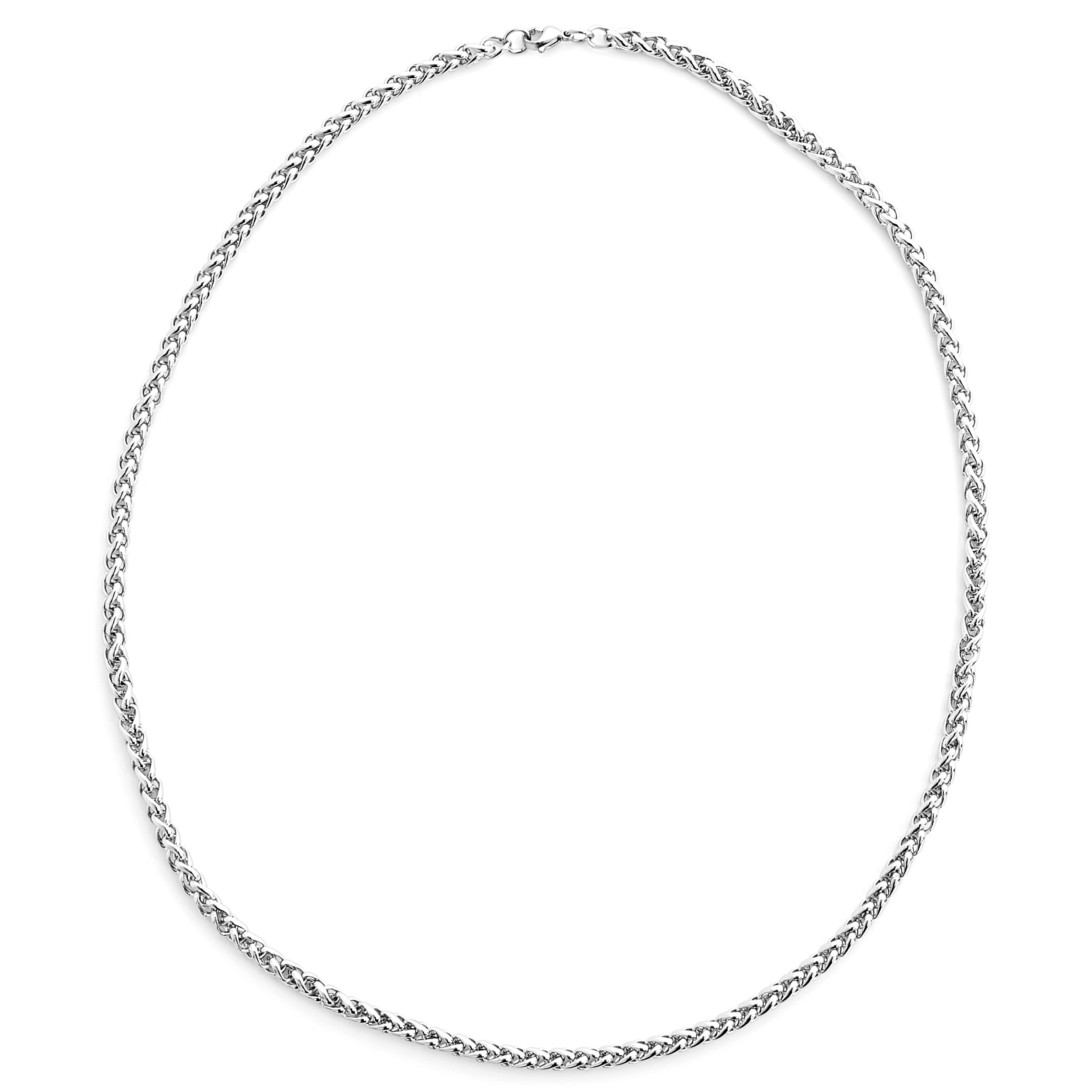 Sammenkoblet Sølvtonet kæde - 3