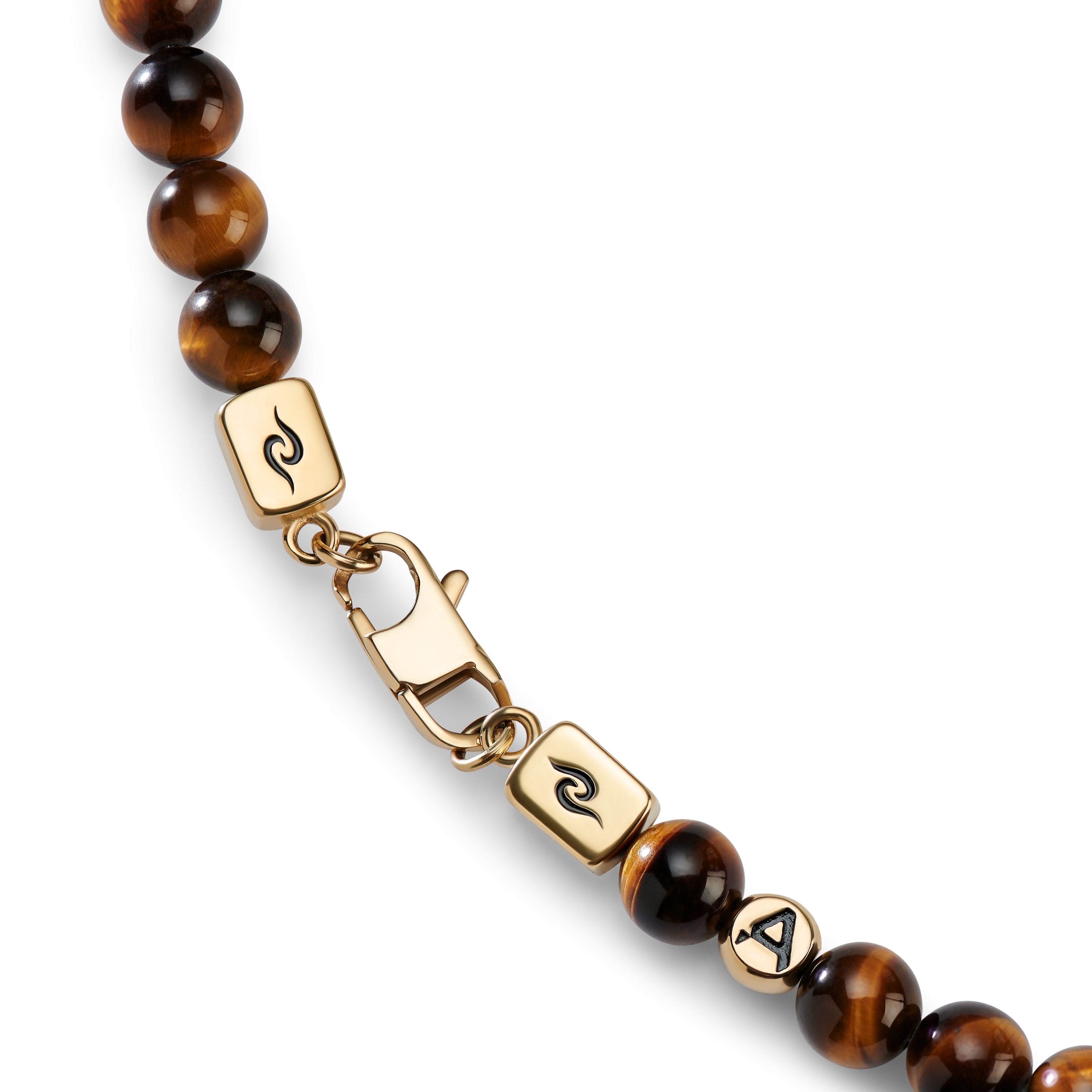 Rico | Black Lava & Yellow Tiger's Eye Skull Necklace  - 4