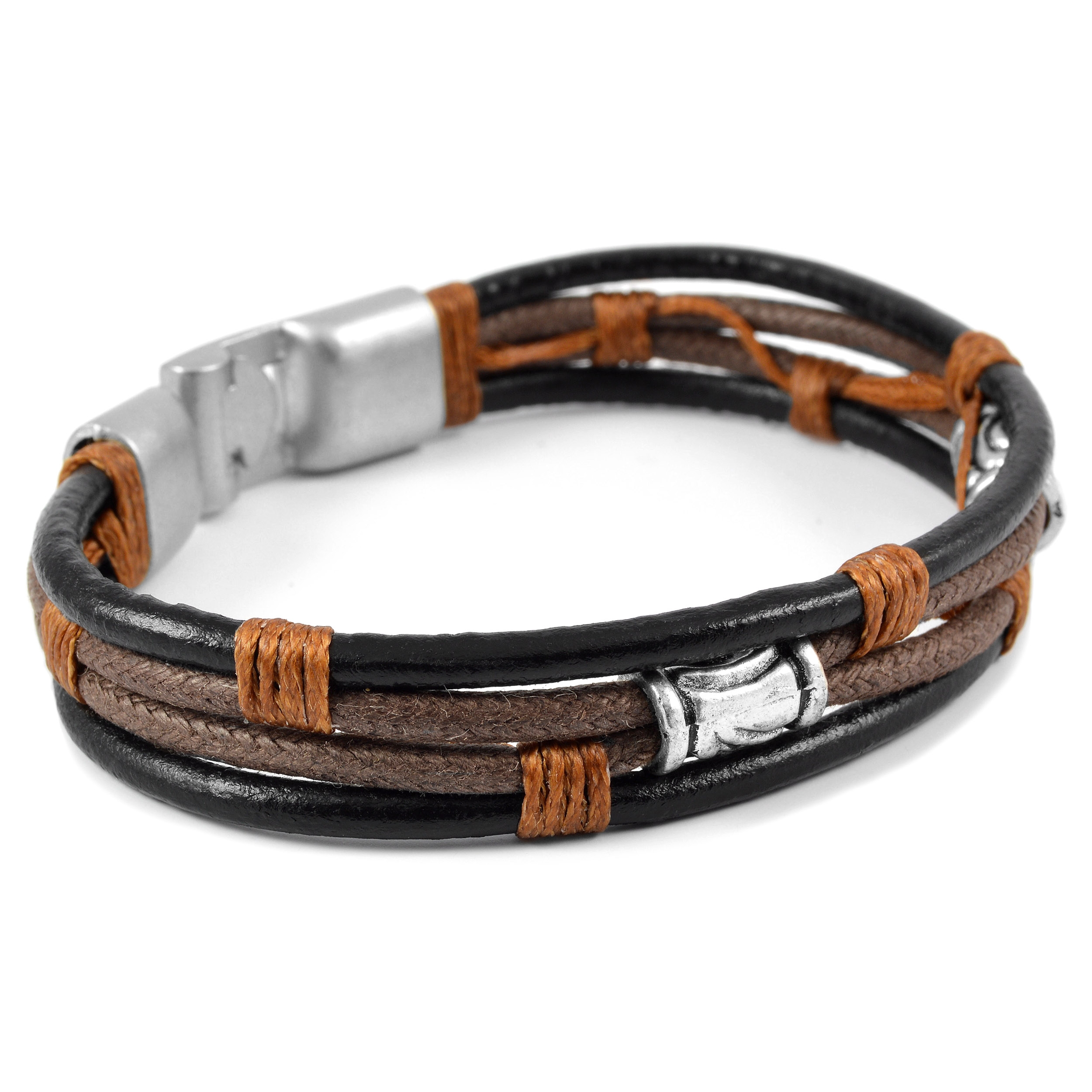 Potrójna skórzana bransoletka Nature - 2