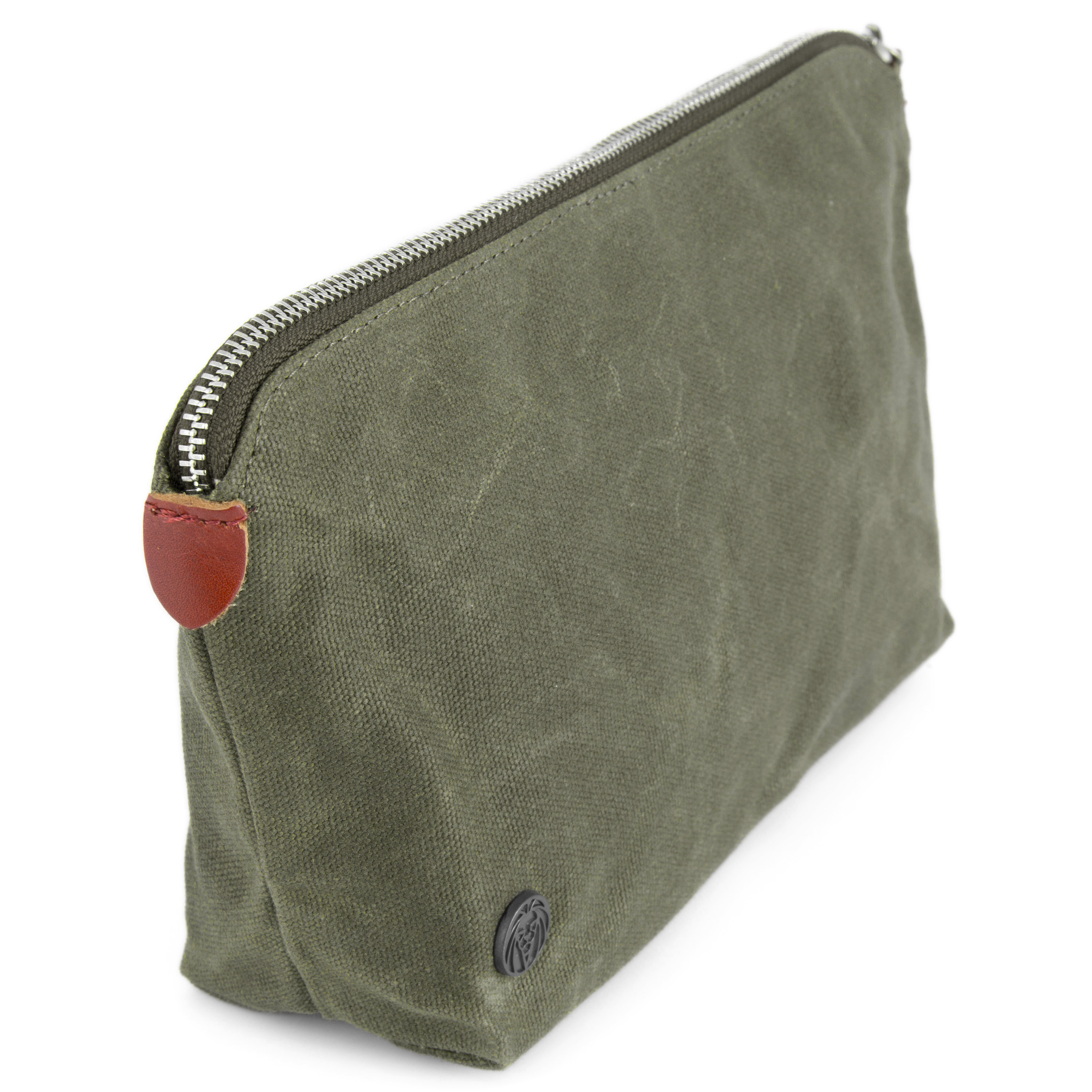 Olivengrøn Drexel Voksbehandlet Kanvastoilettaske - 5