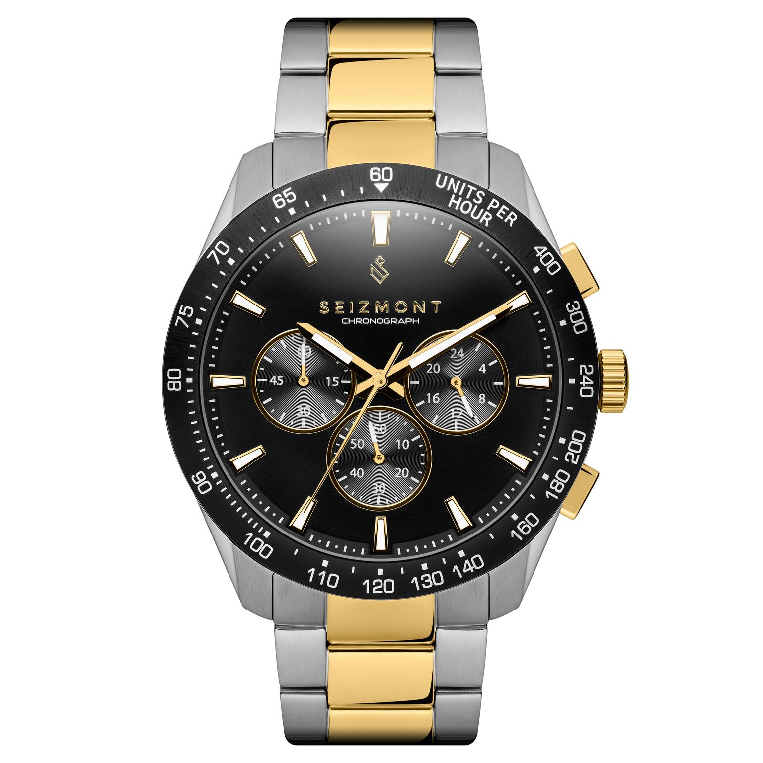 Lounet | Chronographenuhr aus gold- und silberfarbenem Edelstahl Lounet | Chronographenuhr aus gold- und silberfarbenem Edelstahl