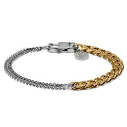 Amager | Silver- & Gold-Tone Stainless Steel Curb Chain Bracelet