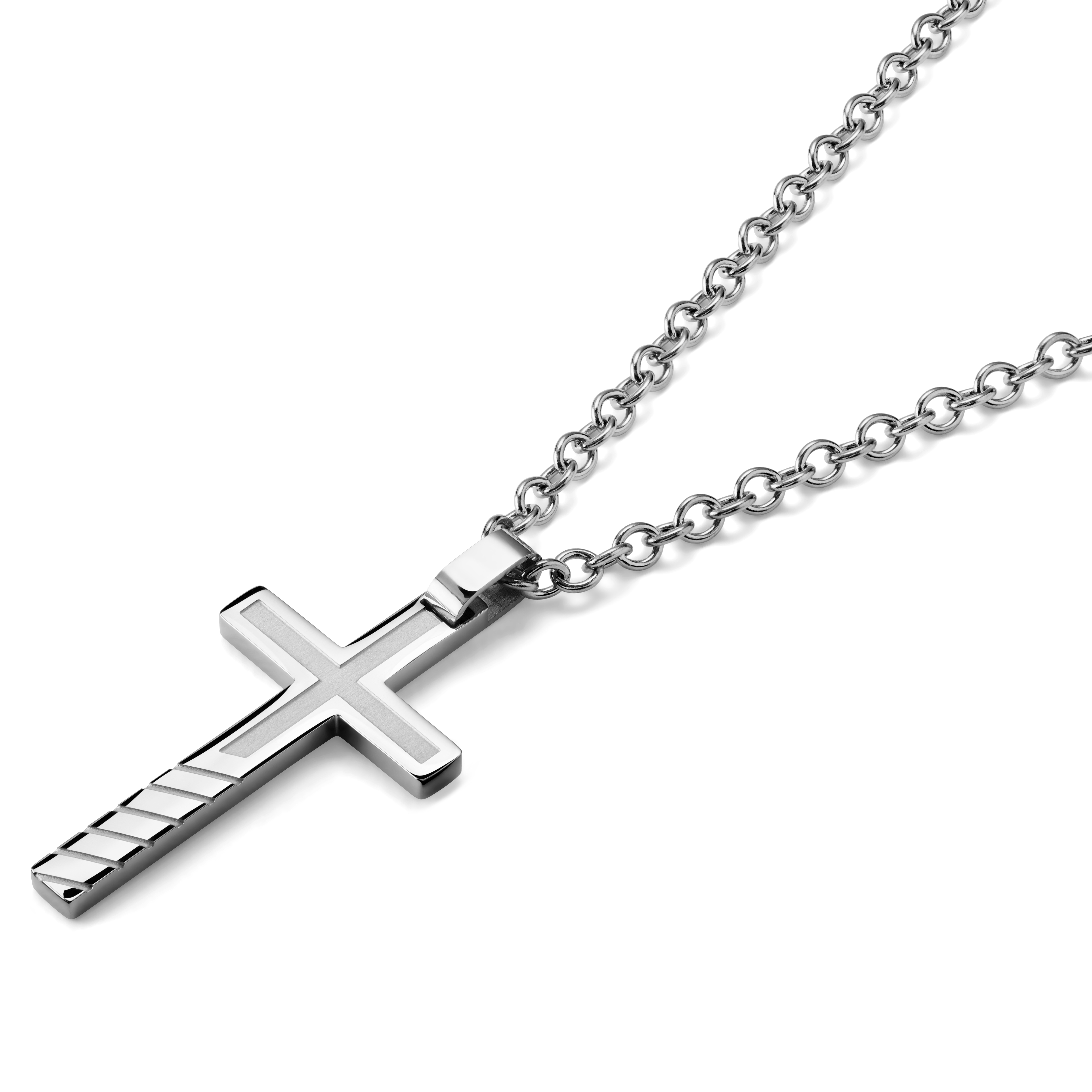 Cross Pendant Necklace Stainless Steel – MCcampos Boutique