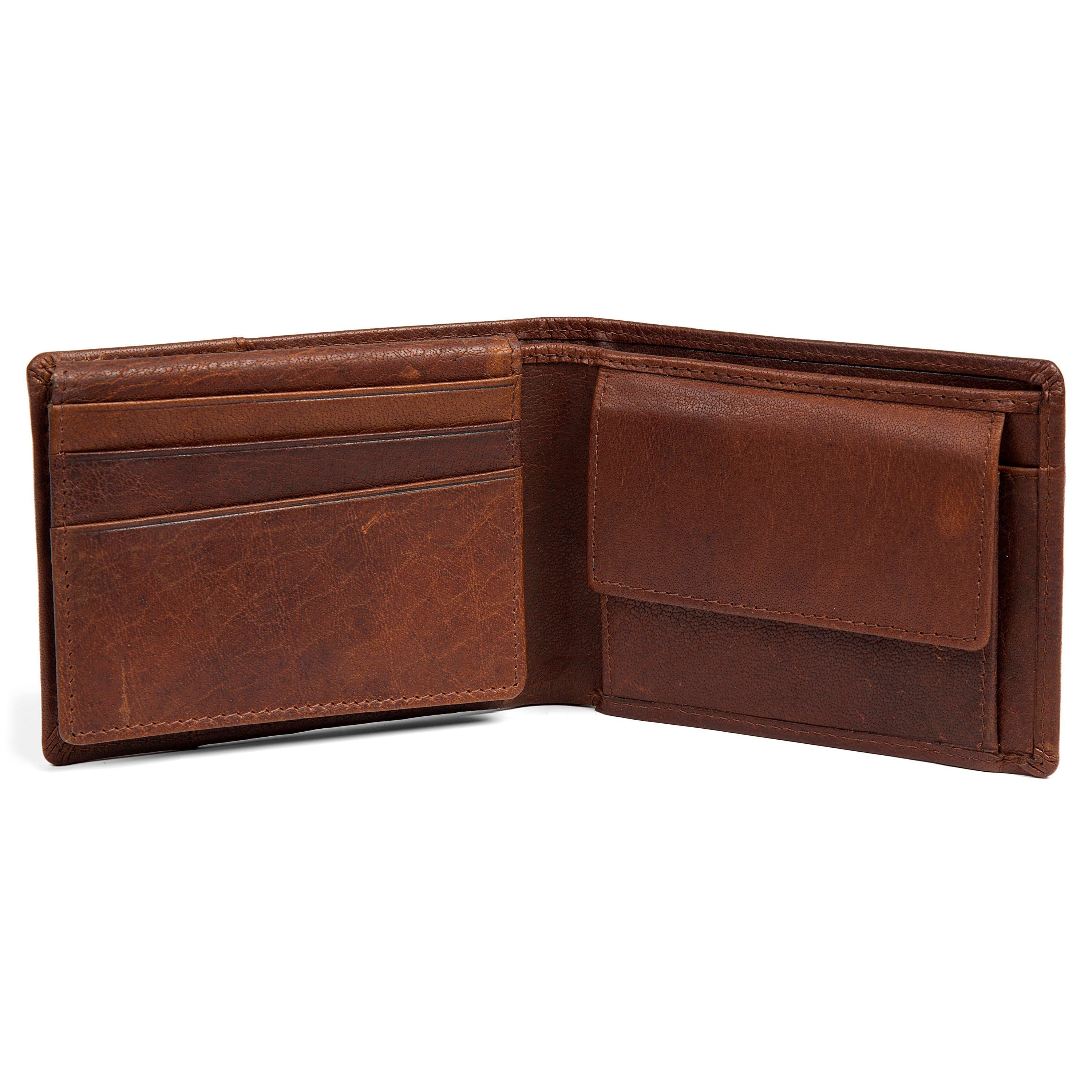 Kellanruskea Montreal Rei'itetty RFID-nahkalompakko - 5