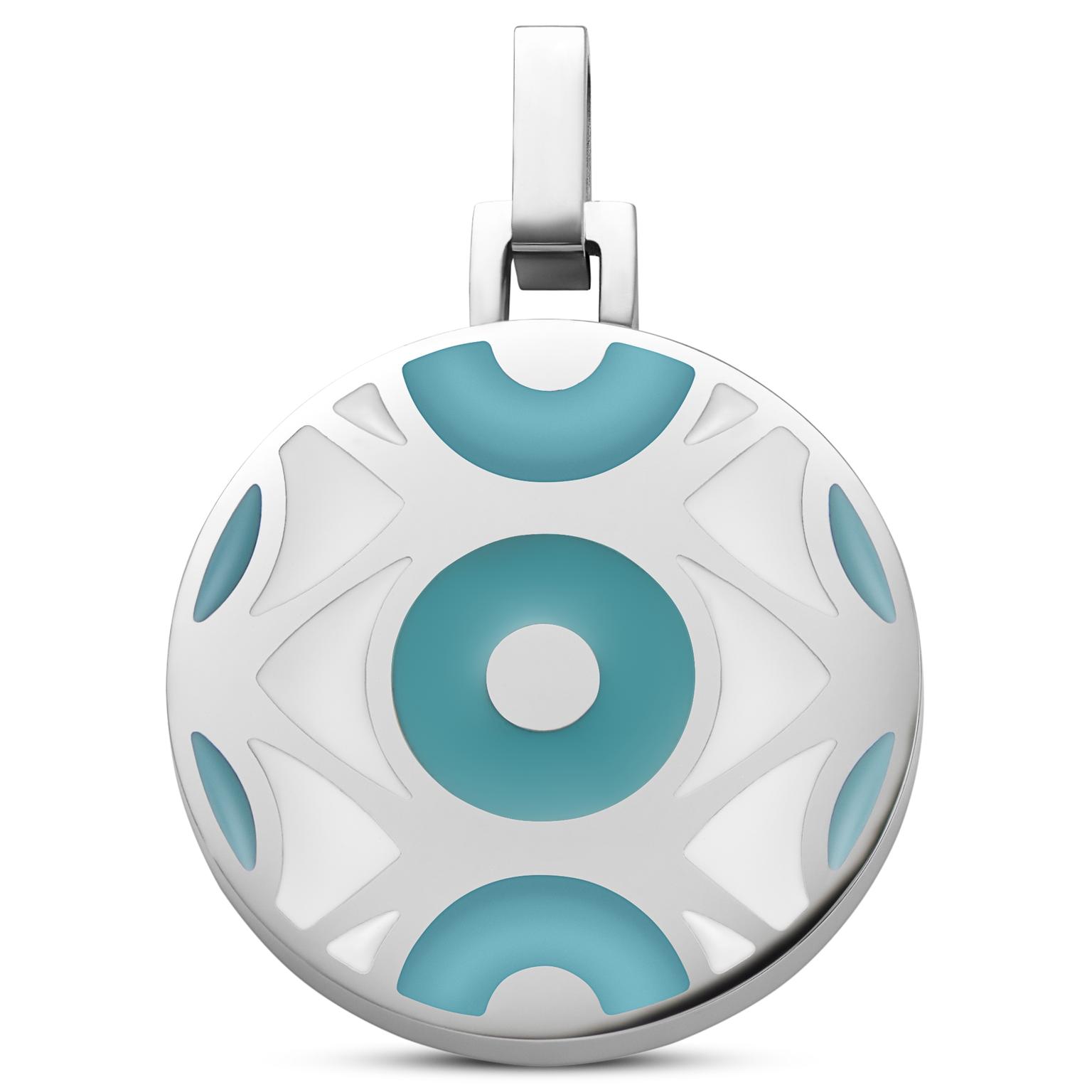 Evil Eye | Pendentif argenté et bleu clair Evil Eye | Pendentif argenté et bleu clair