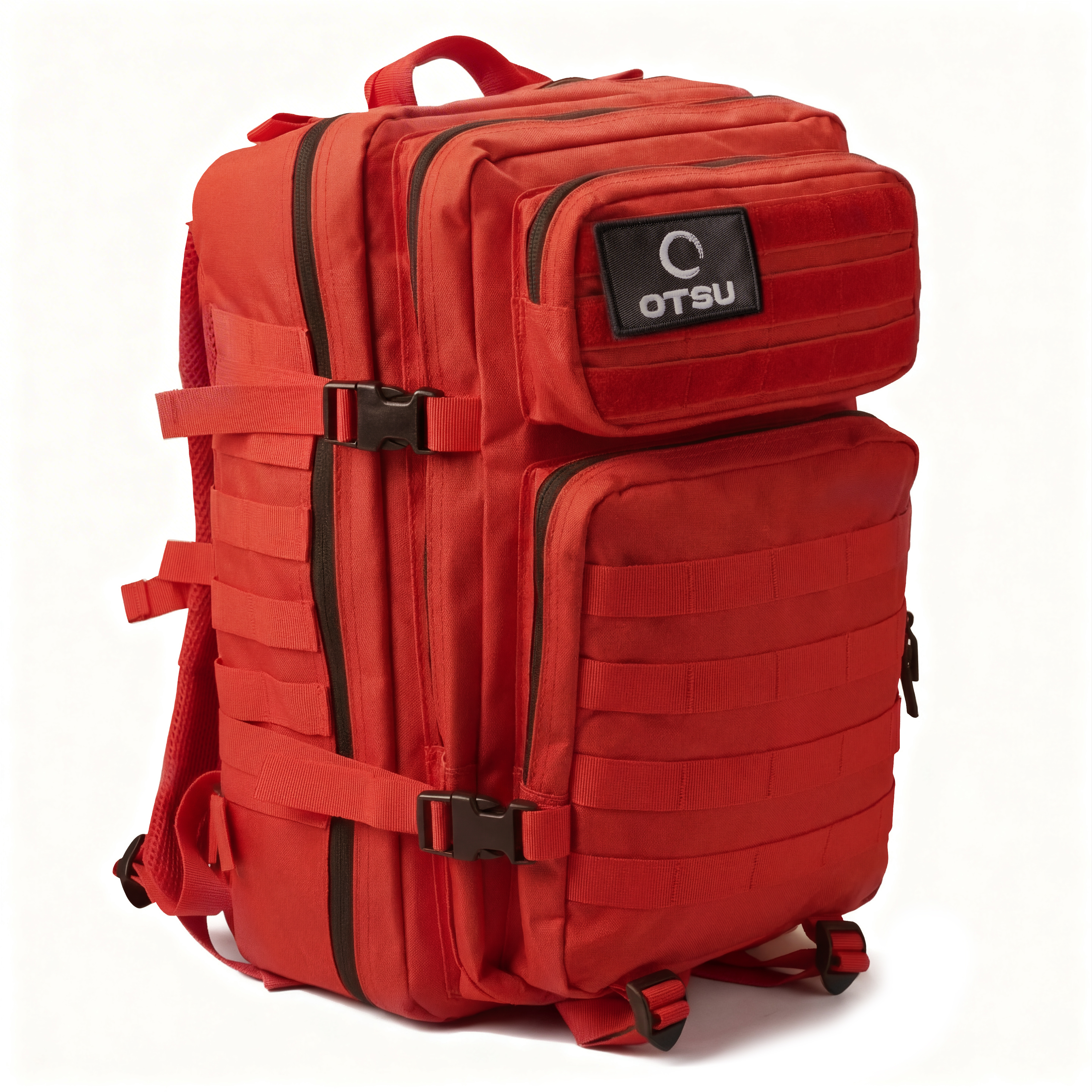 Expedition | Roter taktischer Rucksack mit 40 L Volumen und Patch-Fläche - 2