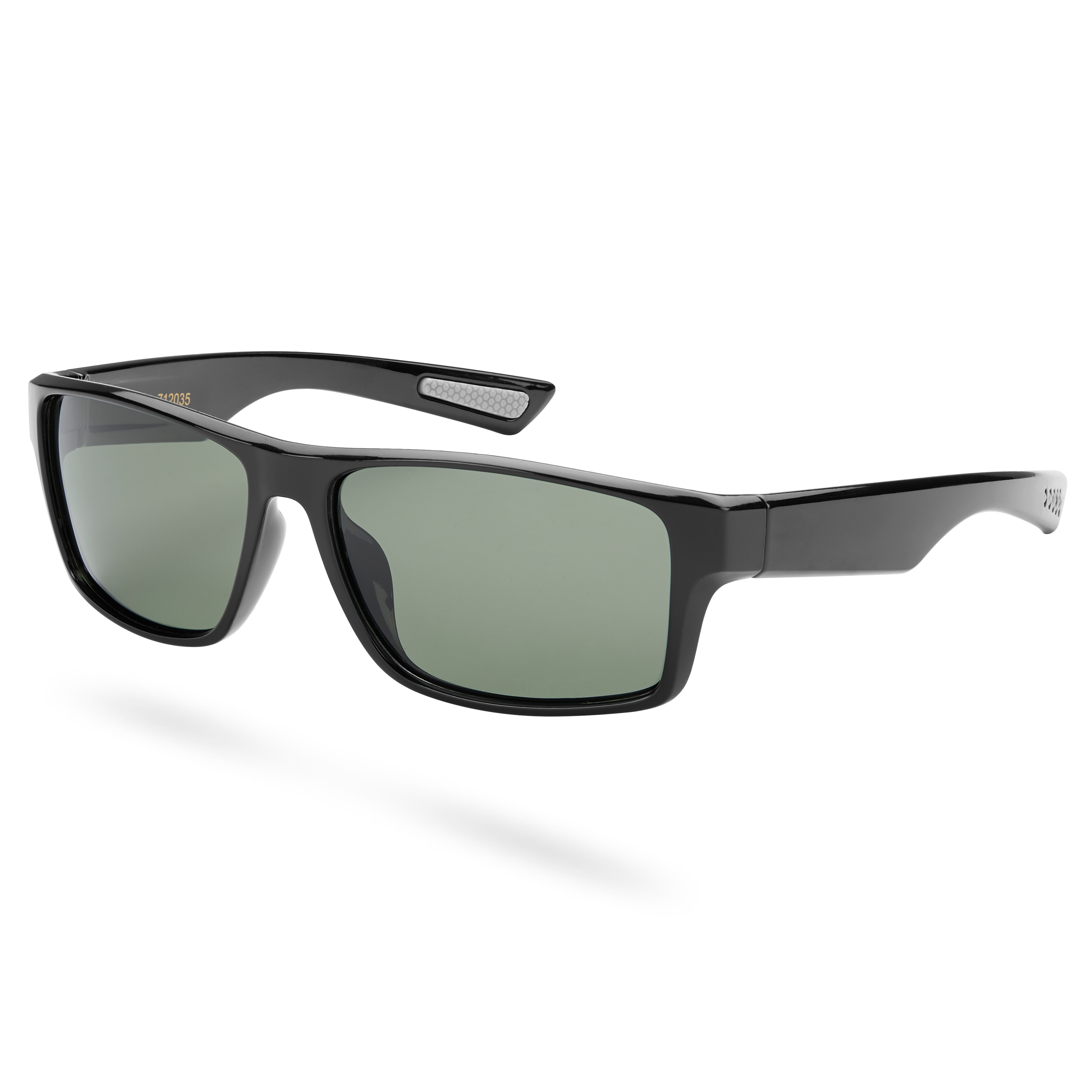 Black & Green Polarised Sports Sunglasses - 2