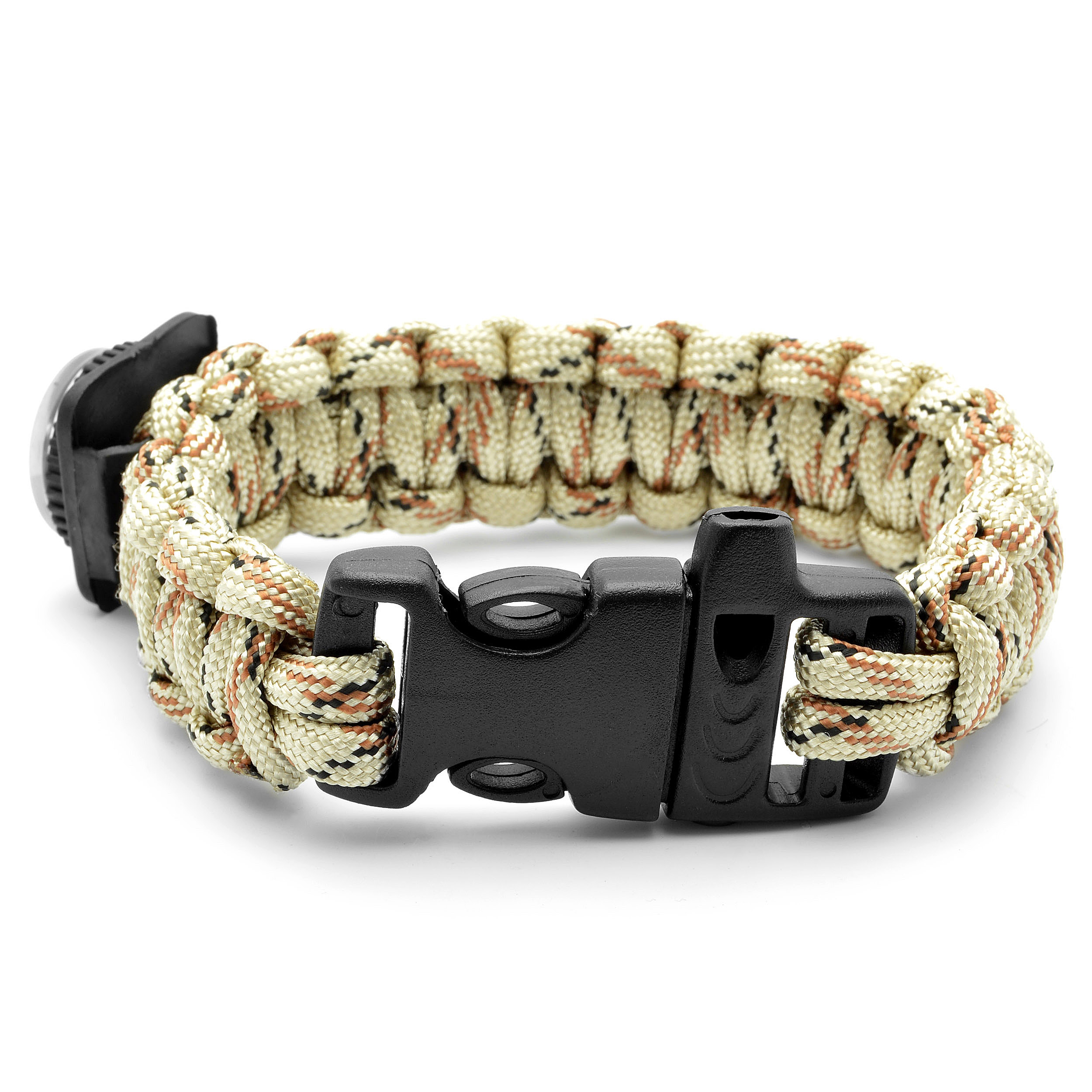 Sandfarbenes Kompass Paracord Armband - 4