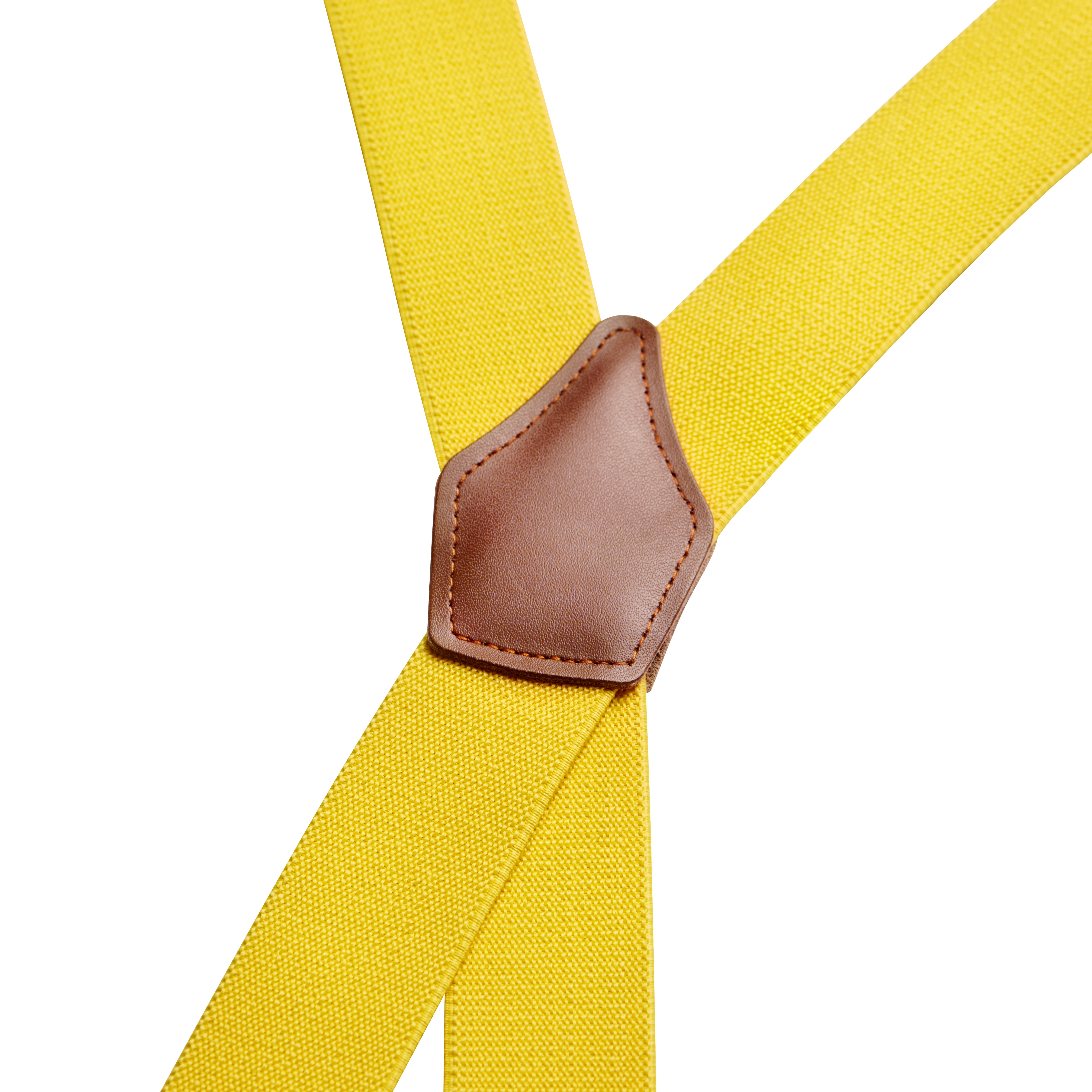 Vexel | Bretelles larges convertibles en X de couleur jaune d'or - 2