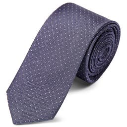 Šedá puntíkovaná hedvábná 6cm kravata