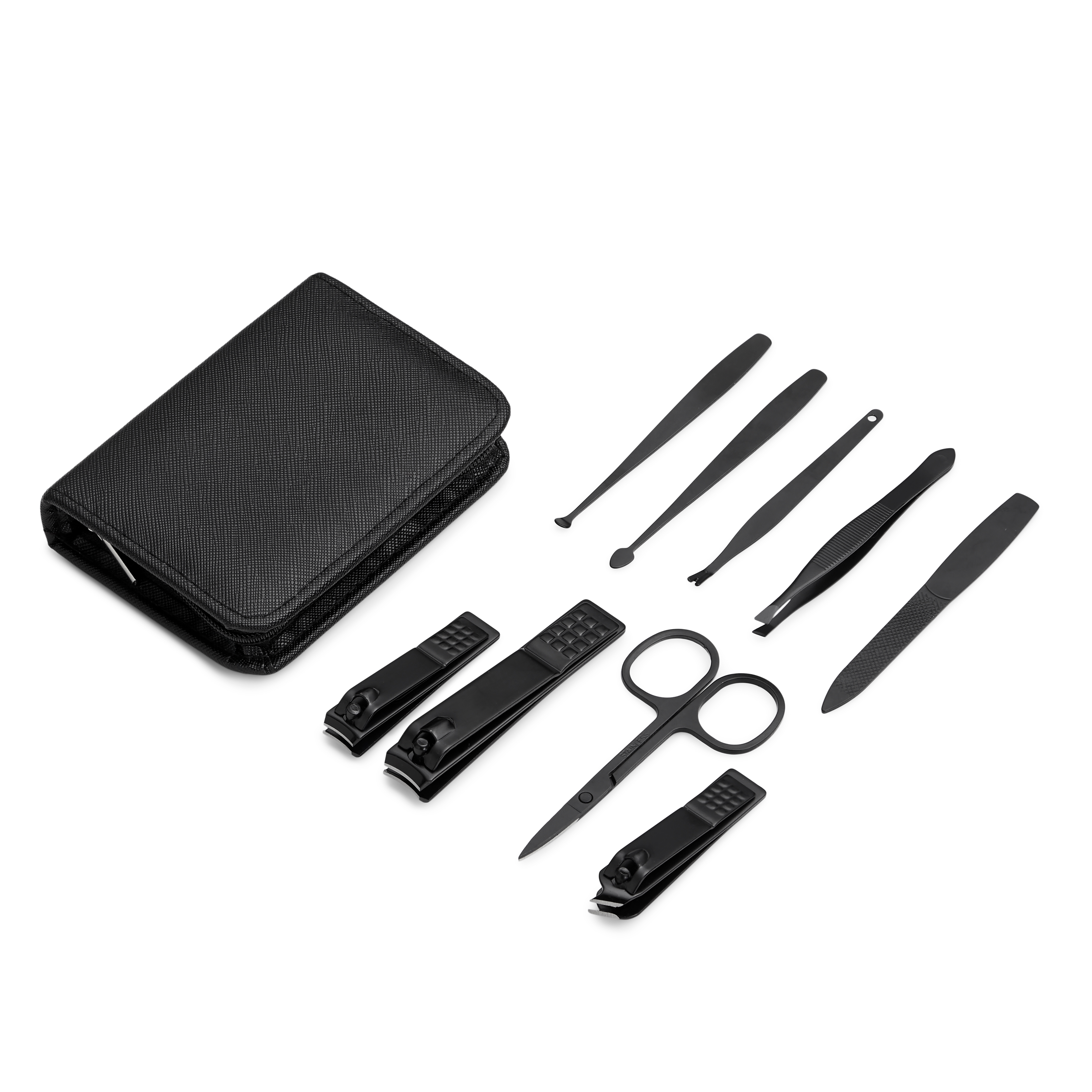 Black Deluxe Manicure set in Stainless steel - 2