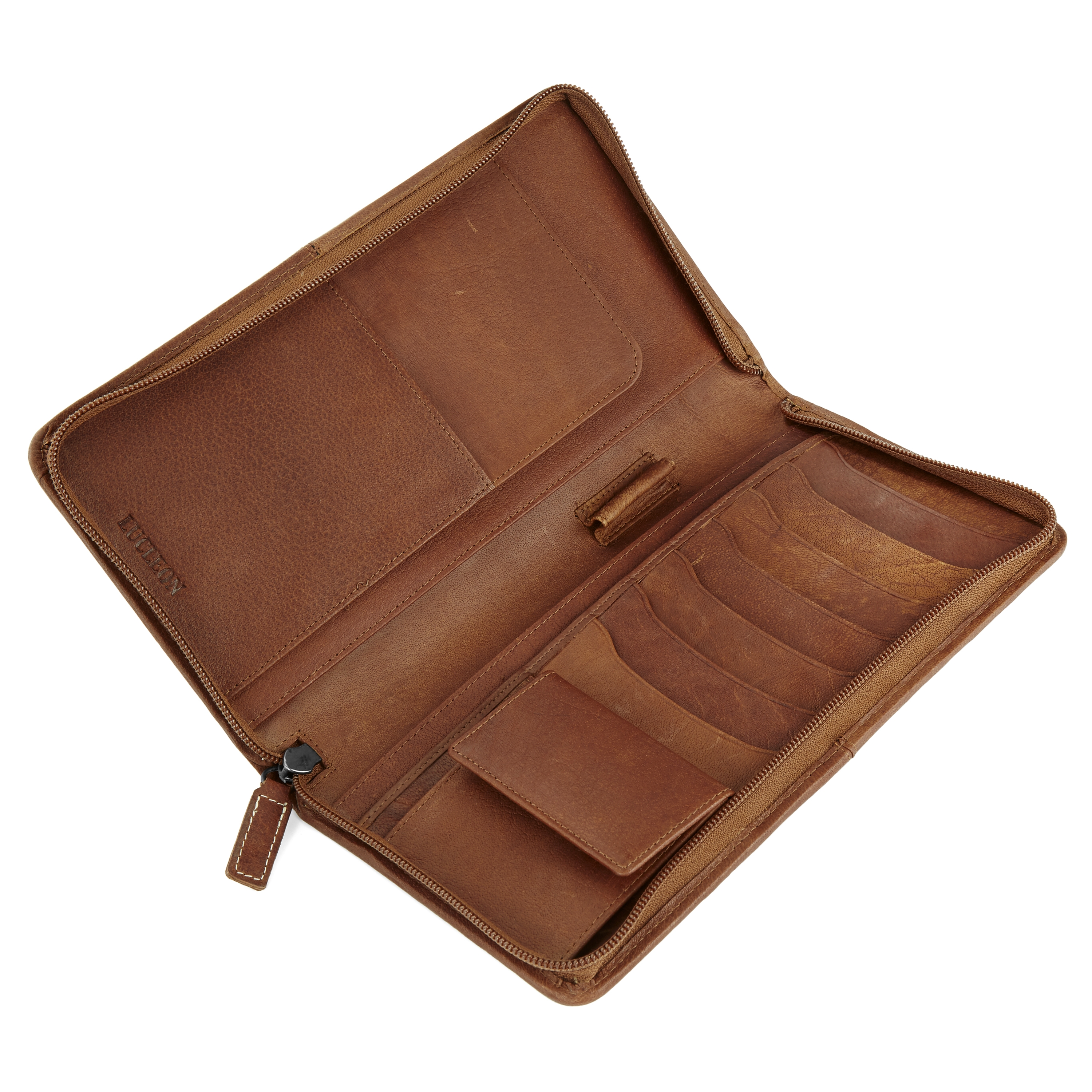 Oxford Large Tan Travel Leather Wallet - 6