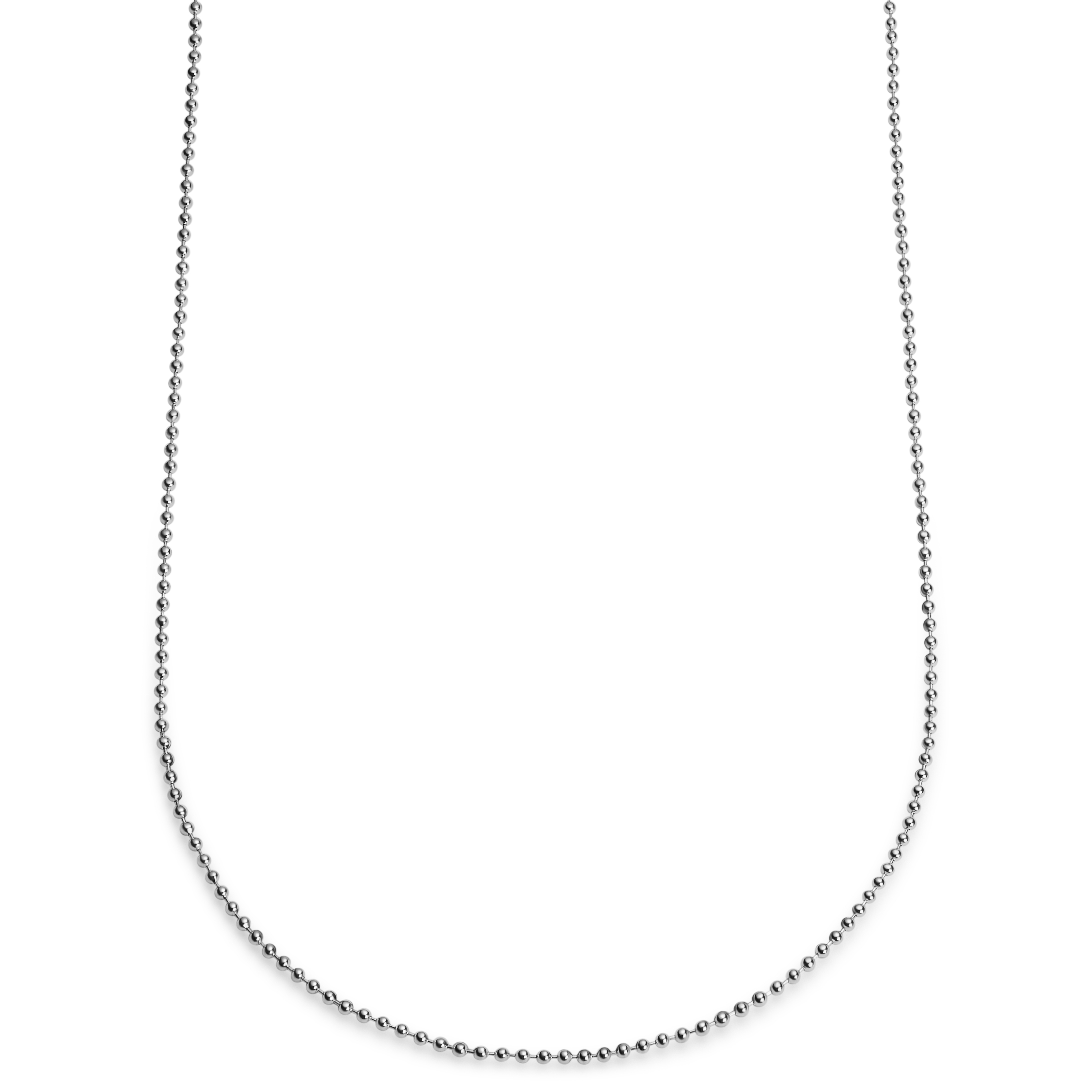 Silver chain necklace with on sale balls