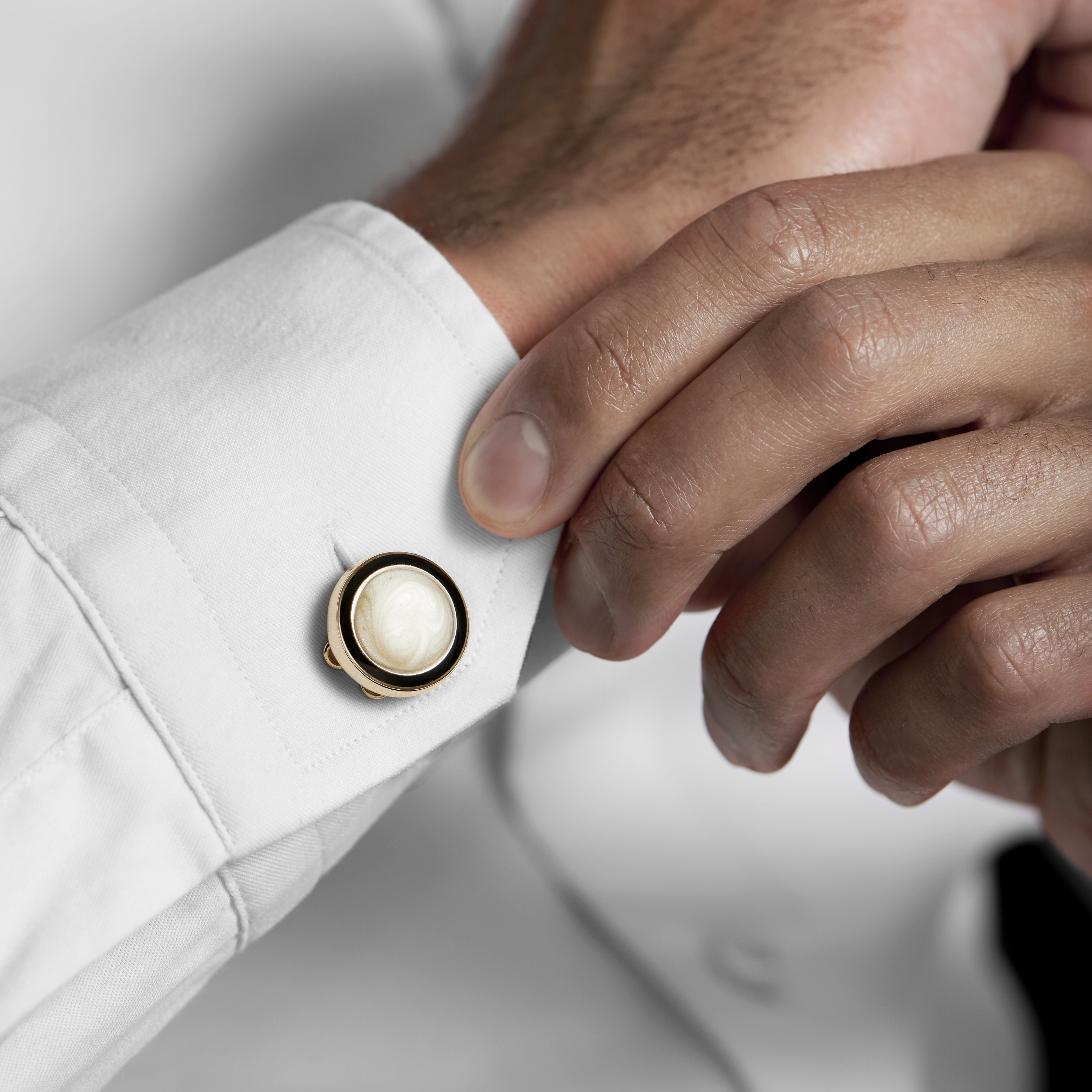 Black & Gold-Tone Button Covers  - 3