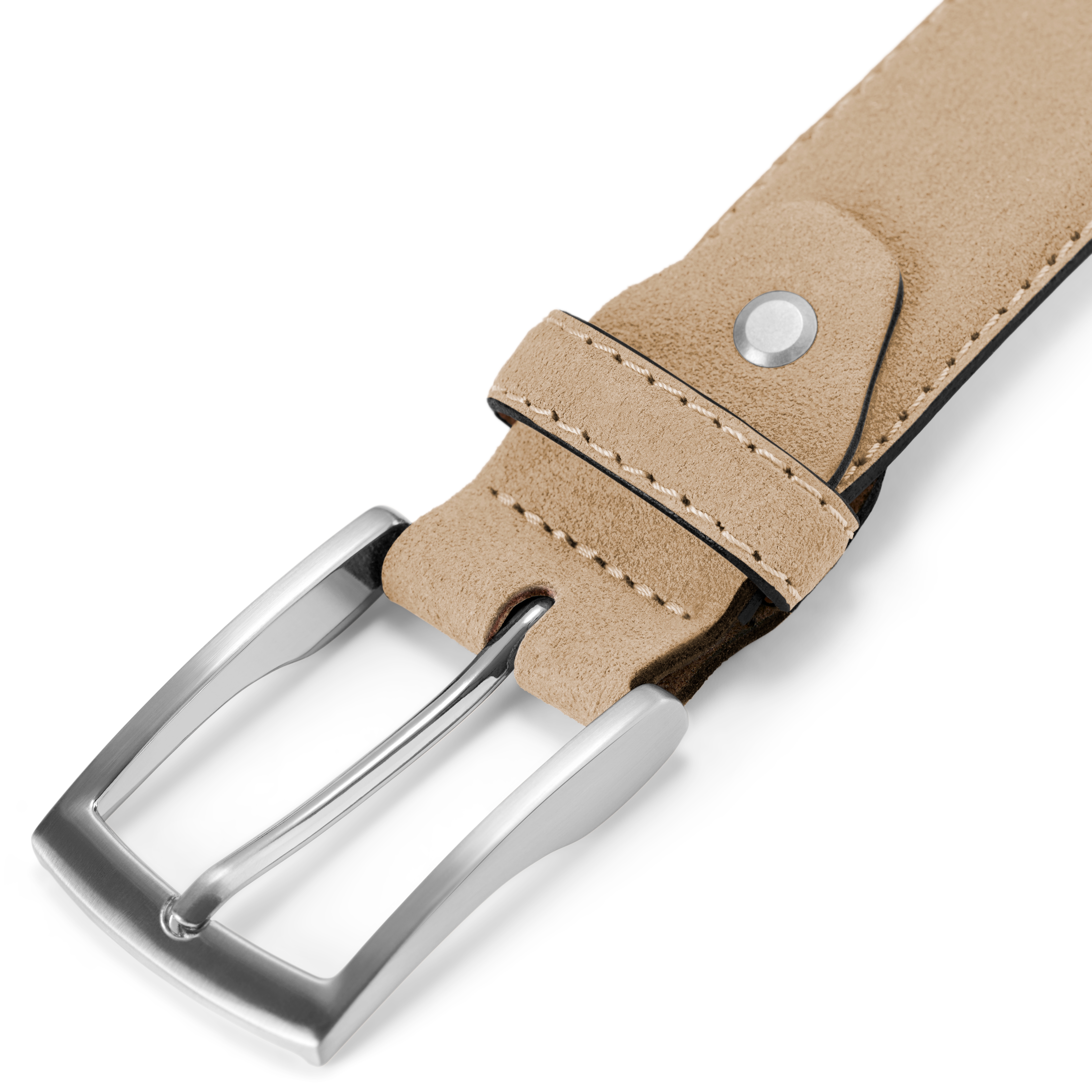 Holden Beige Suede Leather Belt - 3