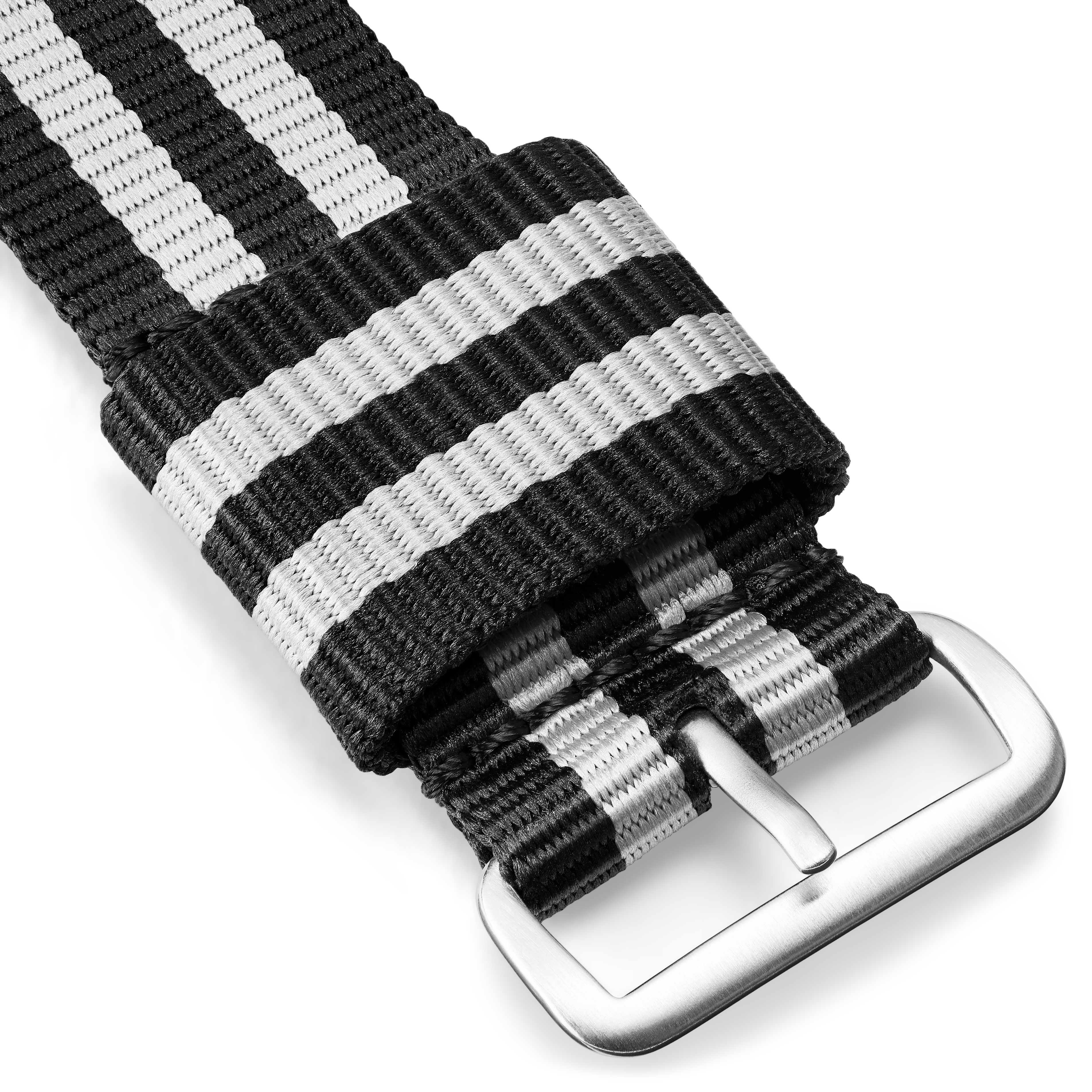 Ryka | Bracelet de montre en nylon noir et gris 20 mm - 3