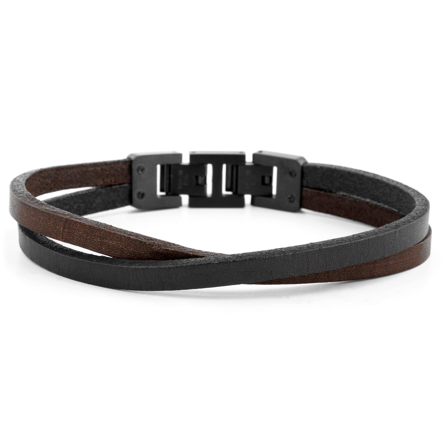 Pulsera de una sola vuelta en negro y tonos oscuros Roy Pulsera de una sola vuelta en negro y tonos oscuros Roy