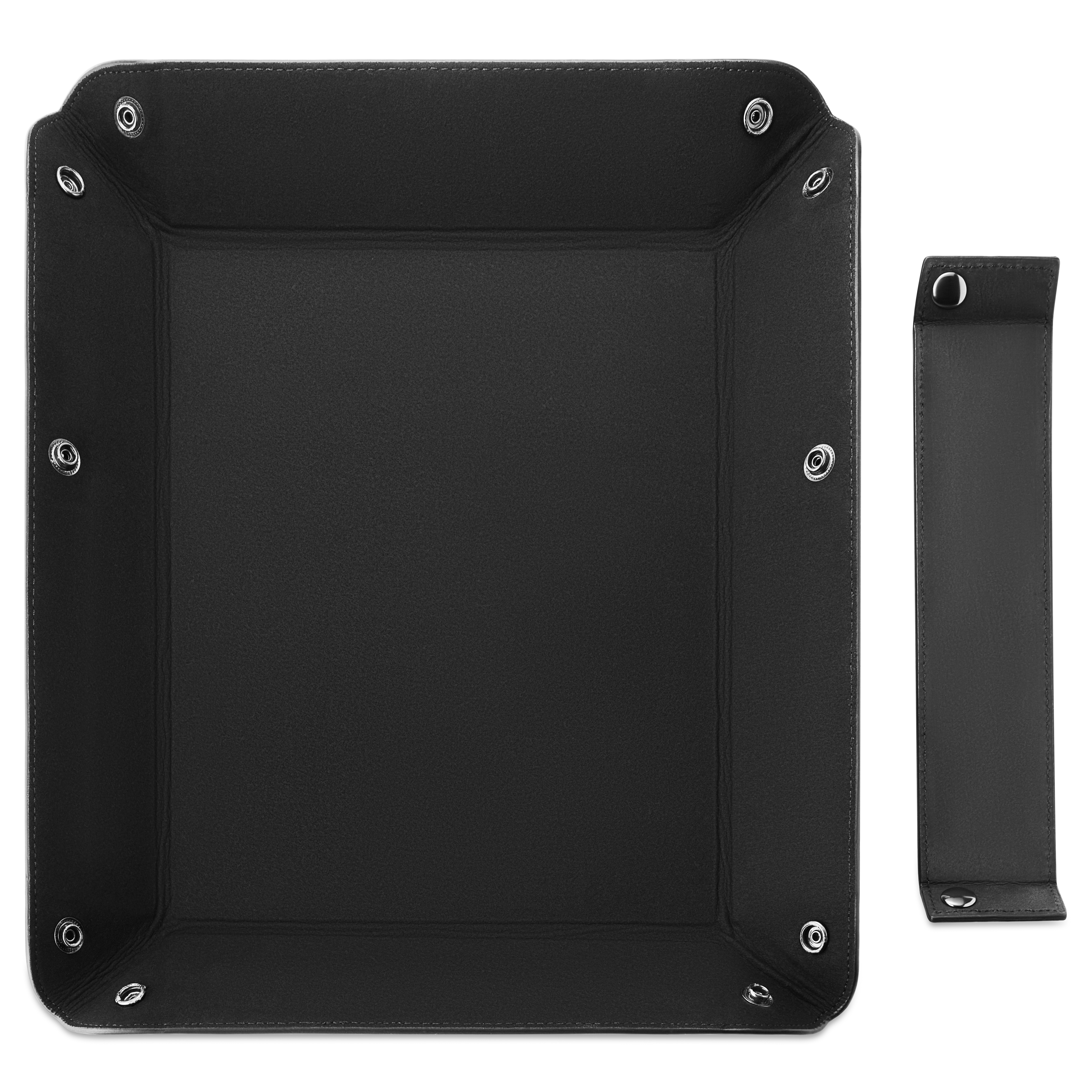 Zwartleren Sieraden- en Horloge Dienblad - 4