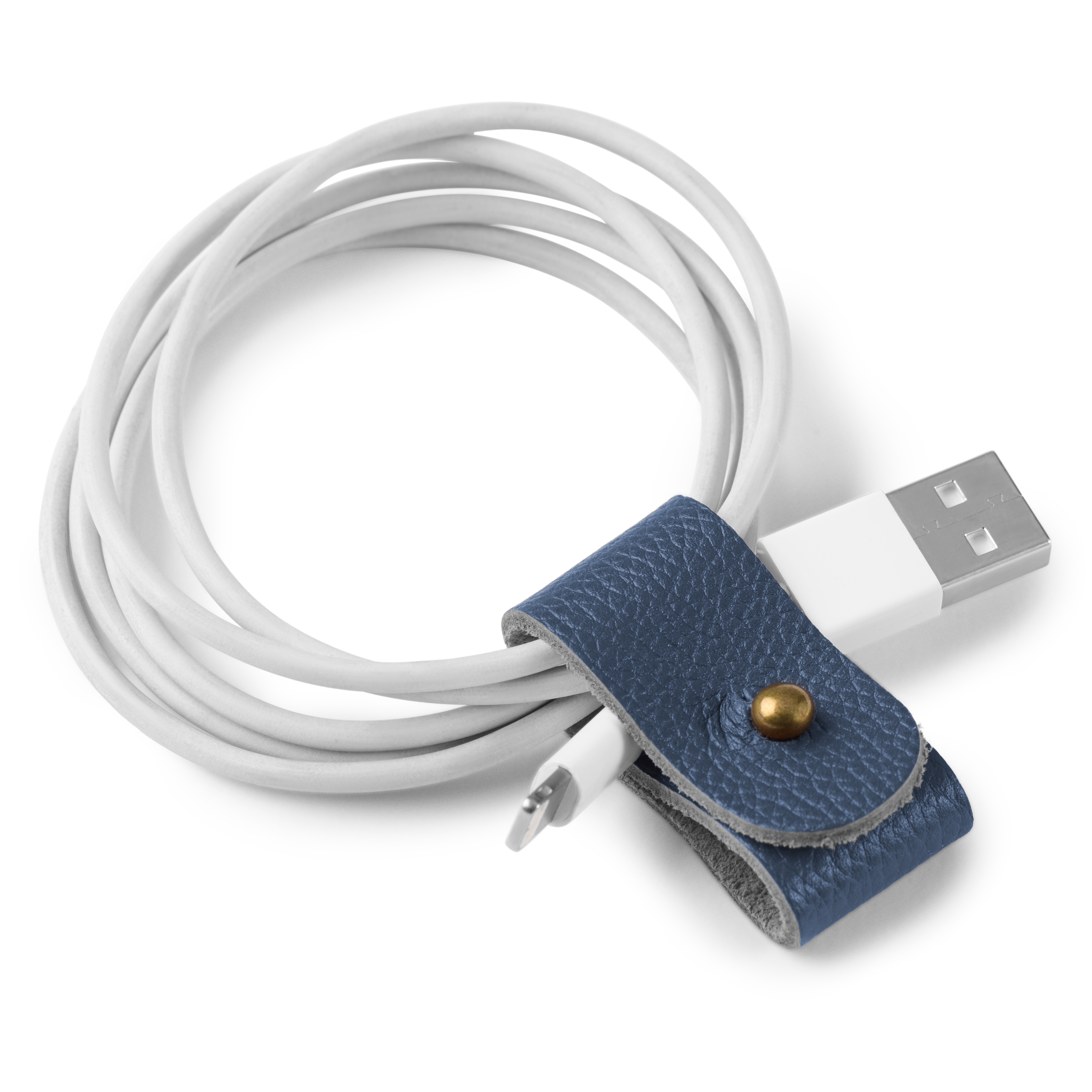 Organizador de Cabos | Pele Azul-marinho | Estreito - 2