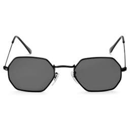 Modne czarno-czarne okulary przeciwsłoneczne