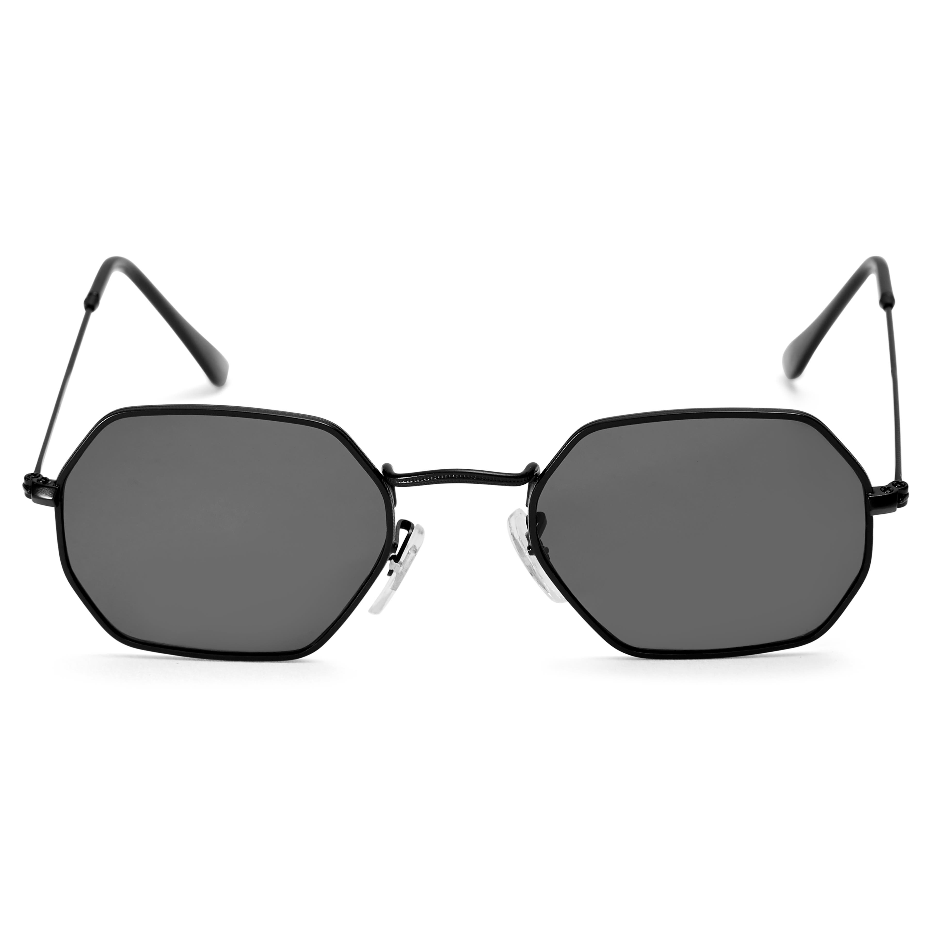 Modne czarno-czarne okulary przeciwsłoneczne