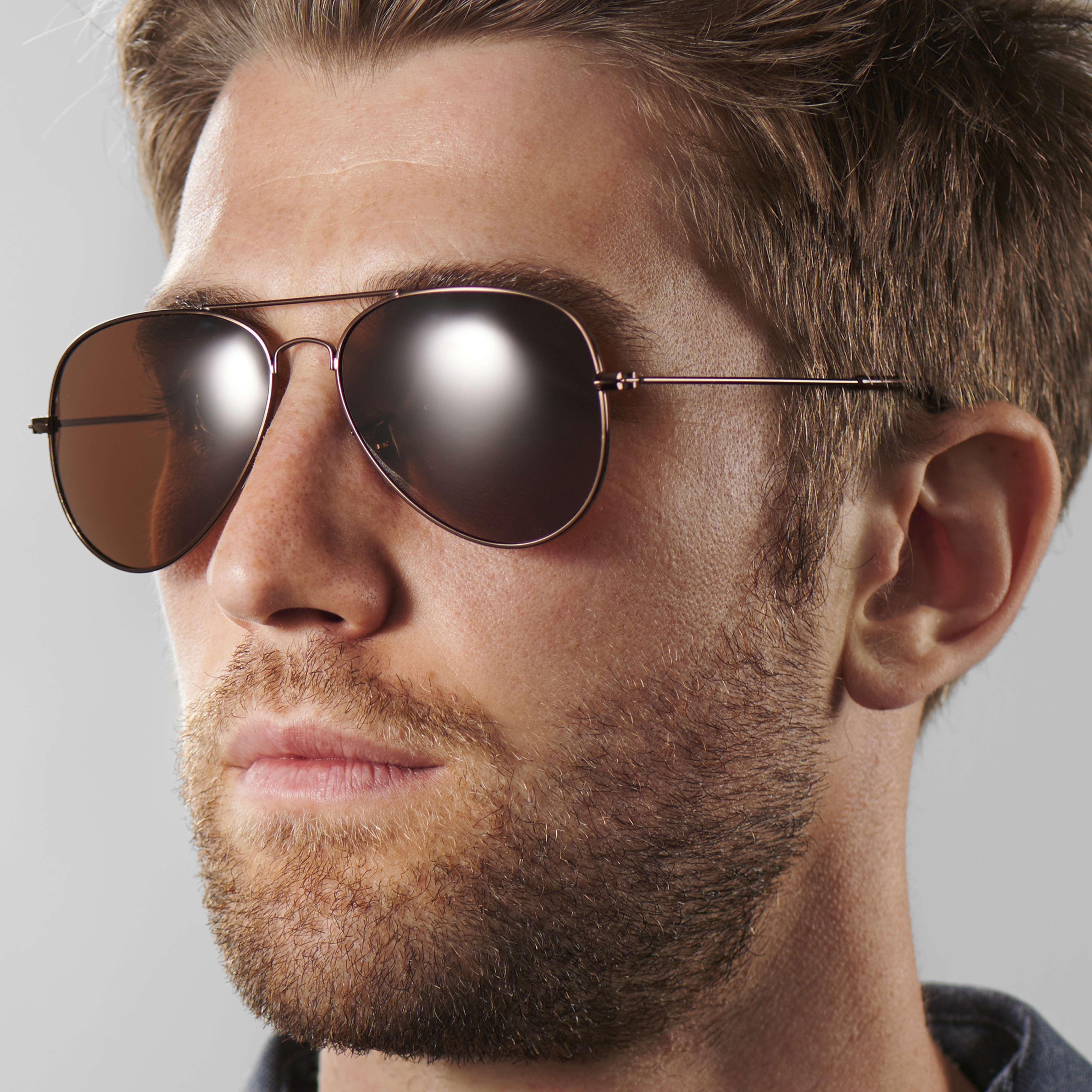 Brown Aviator Sunglasses - for Men - Paul Riley