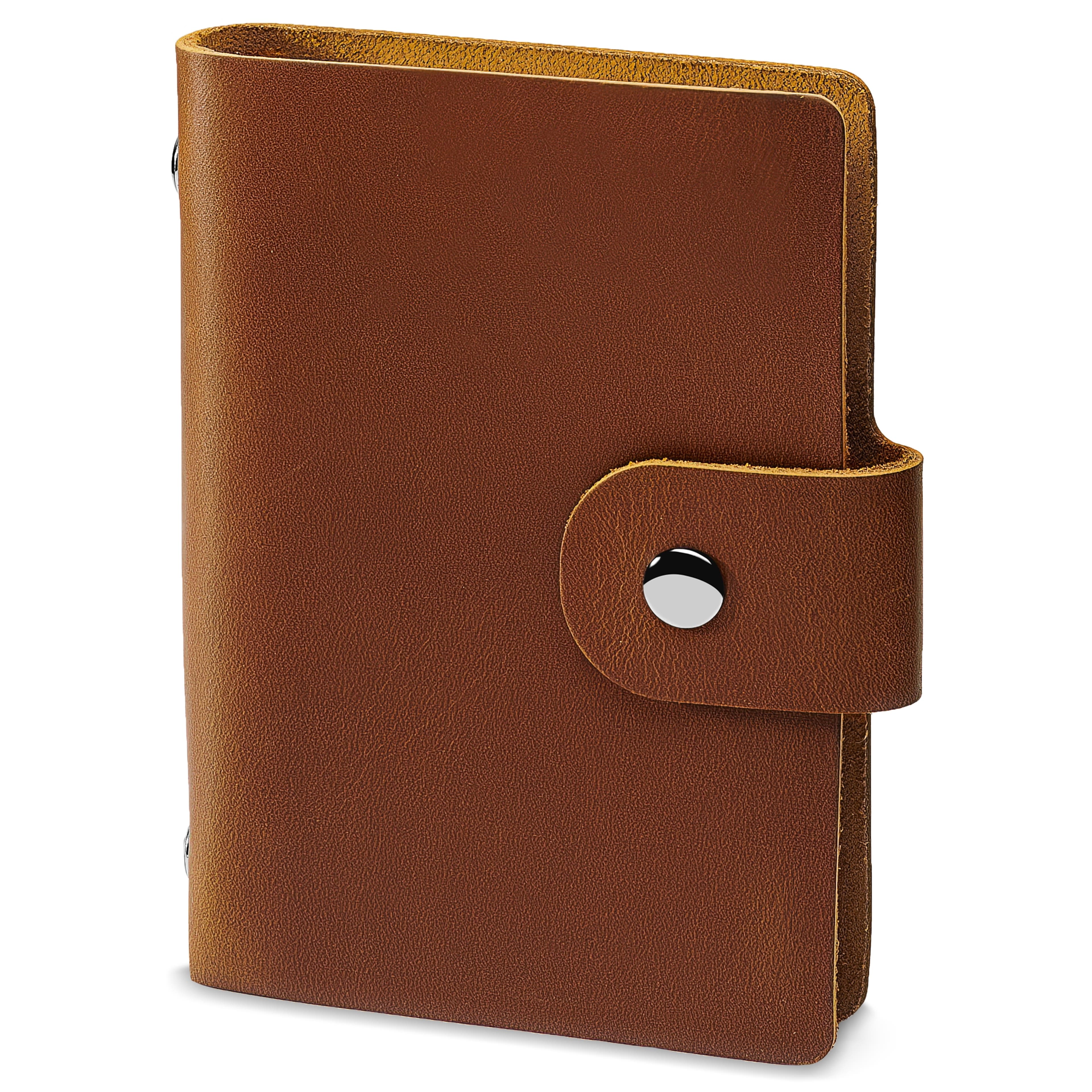 Notebook | Light Brown Leather | Button Clasp