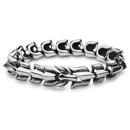 Silver-Tone Stainless Steel Dragon Head Bracelet