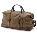 Vintage Segeltuch und braunes Leder Duffel Bag Vintage Segeltuch und braunes Leder Duffel Bag