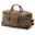Vintage Duffel Bag av Karamellfarget Lerret og Brunt Skinn Vintage Duffel Bag av Karamellfarget Lerret og Brunt Skinn