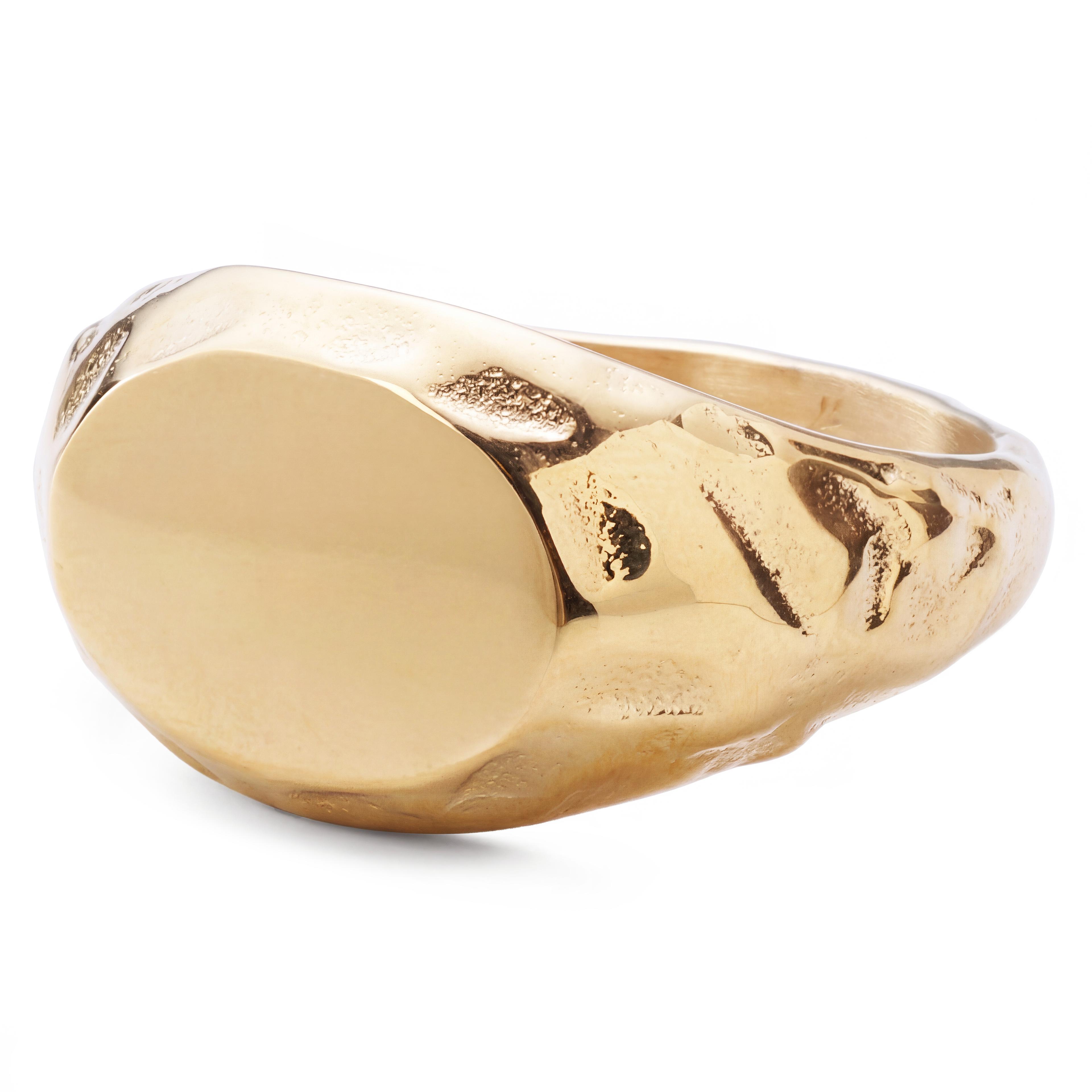 Magma | goldfarbener Edelstahl Siegelring Magma | goldfarbener Edelstahl Siegelring