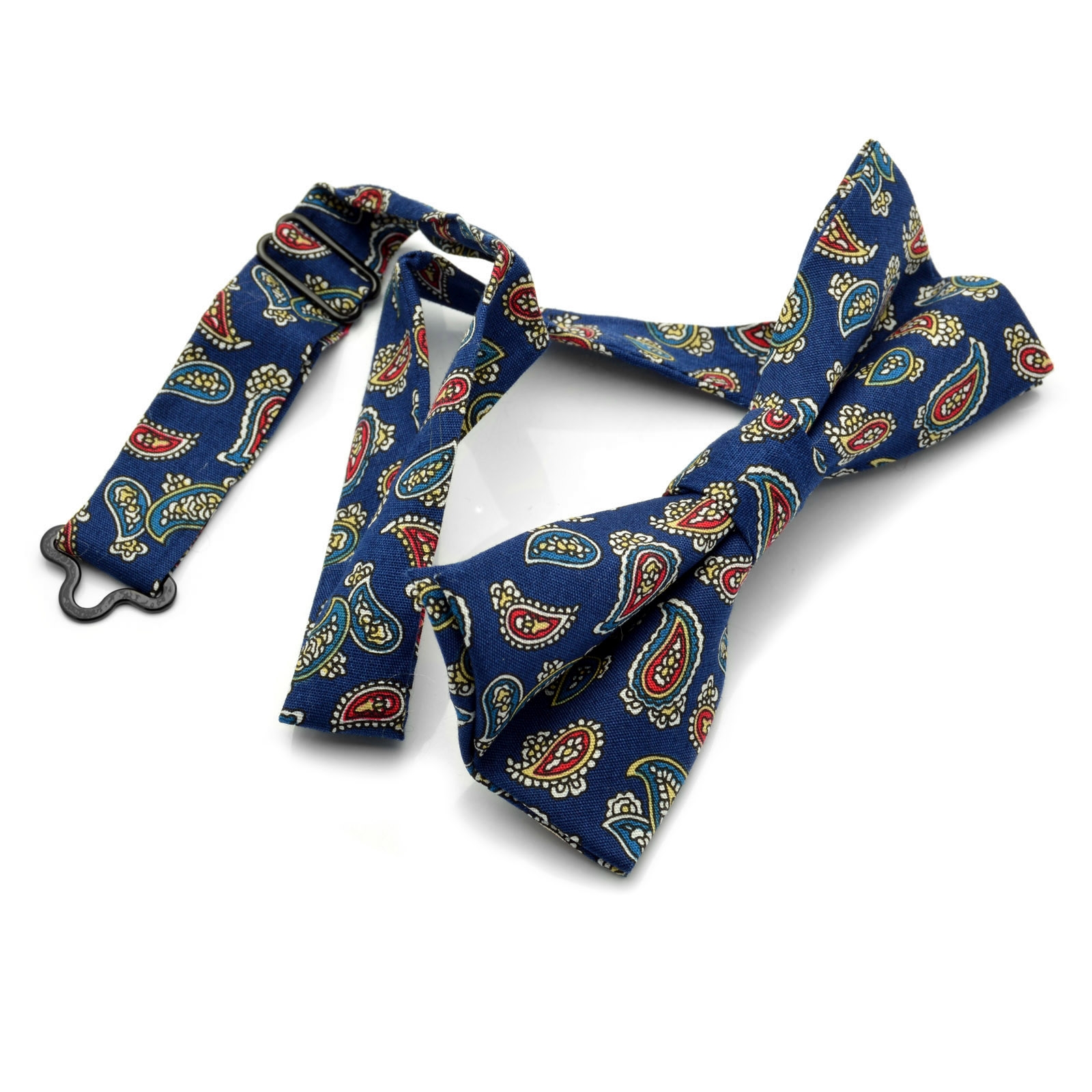 Granatowa muszka we wzór paisley - 2