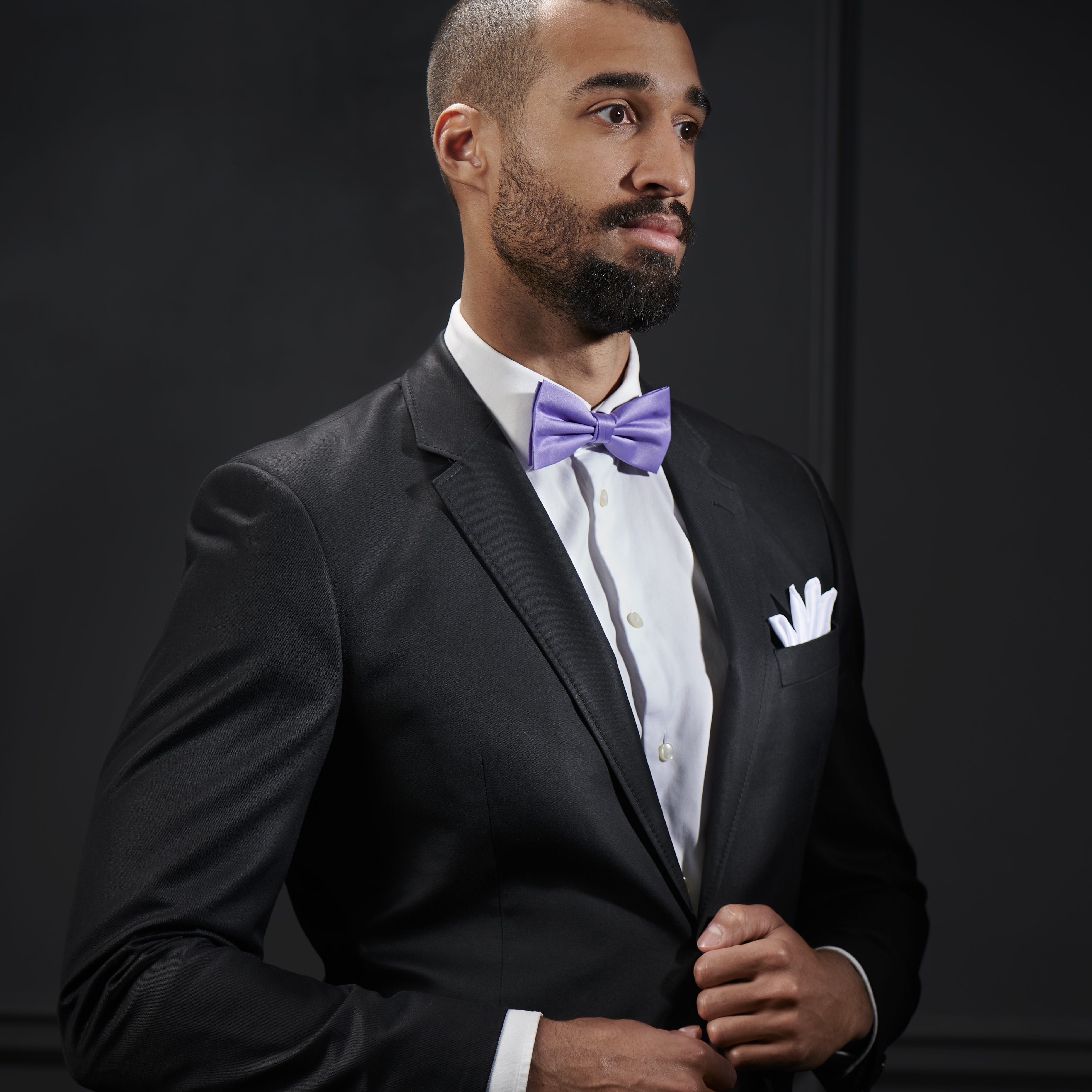 Noeud papillon classique violet clair - 4