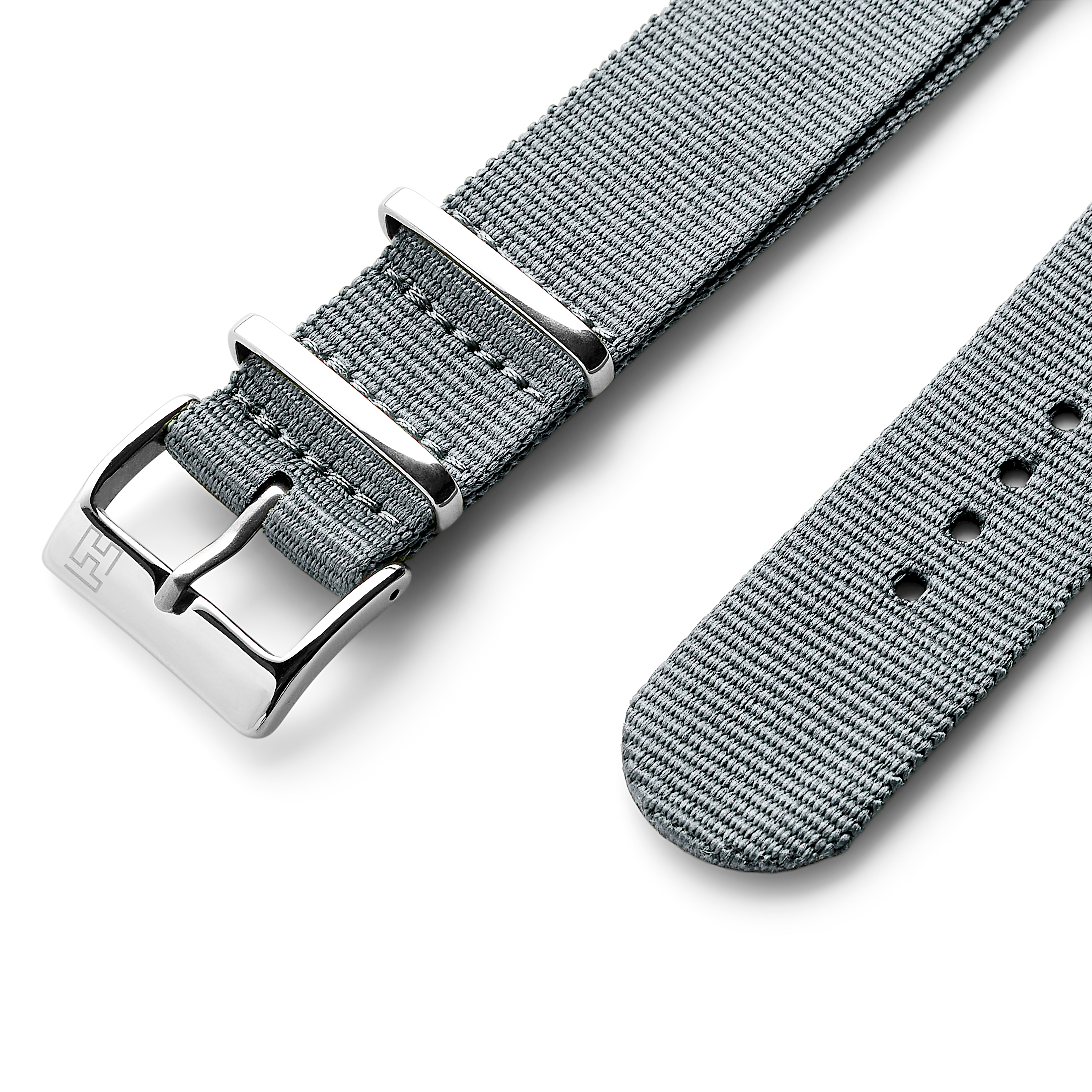 20 mm szary dwuwarstwowy nylonowy pasek do zegarka - 2