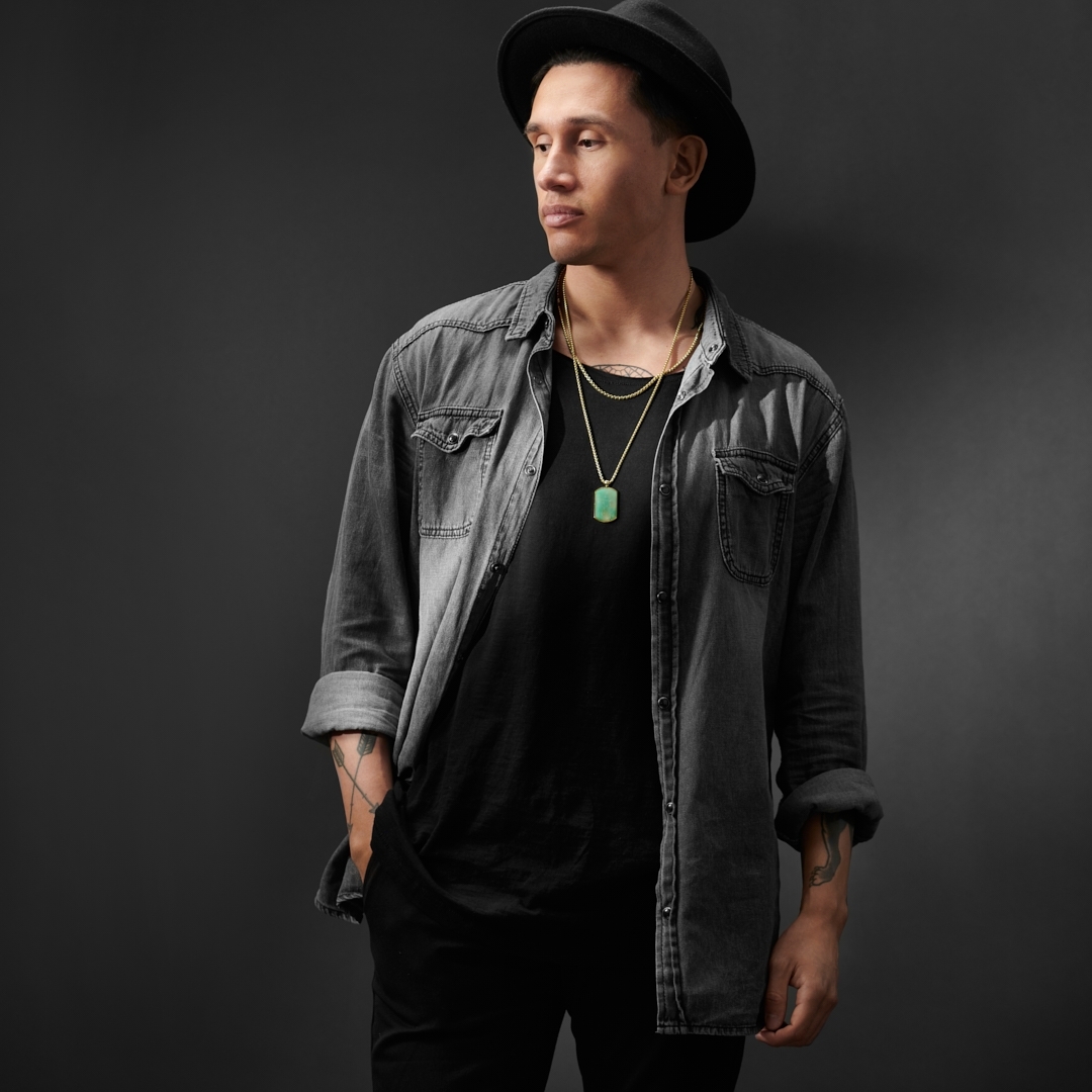 Gold-tone Rico Chain and Orisun Taiwanese Jade Necklace Layering Set - 4